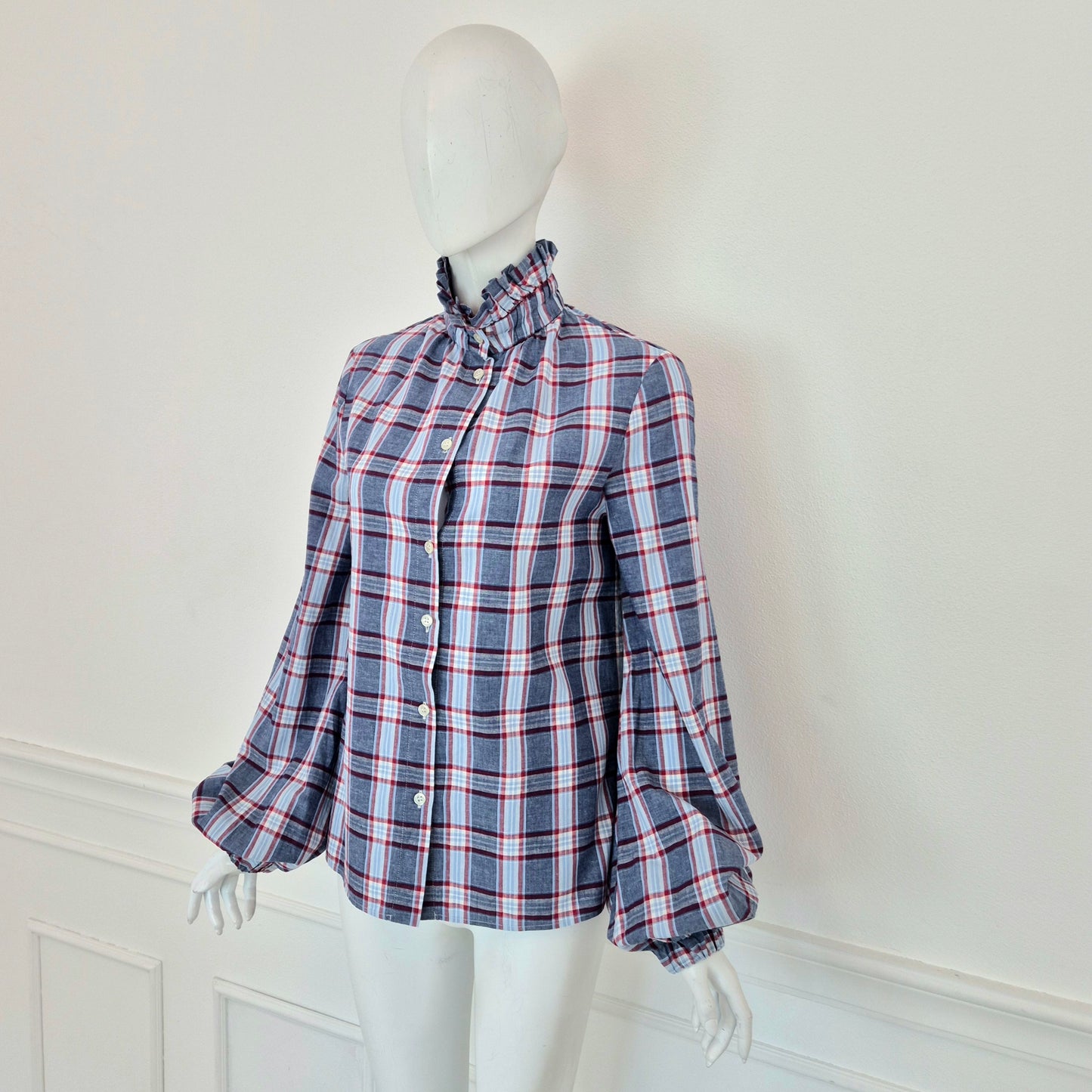 Stella Jean | Camicia stampa check manica ampia