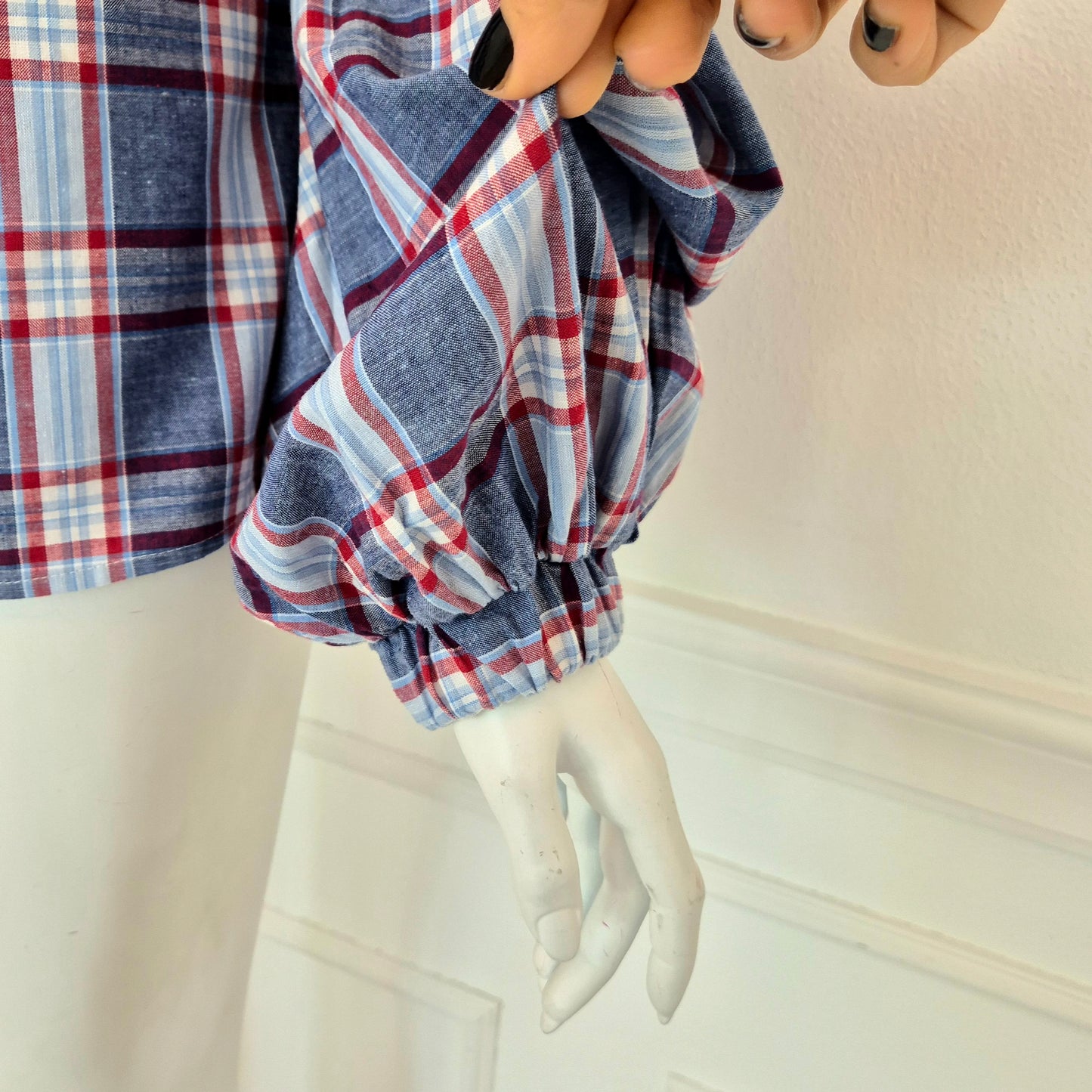 Stella Jean | Camicia stampa check manica ampia