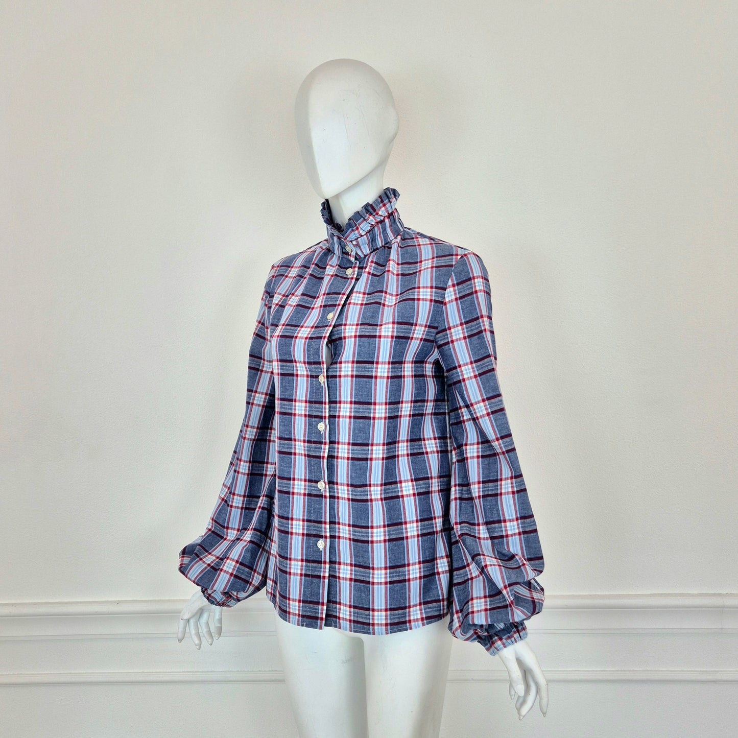 Stella Jean | Camicia stampa check manica ampia