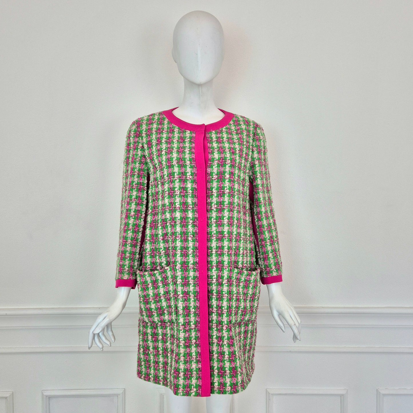Miu Miu | Soprabito bouclé rosa/verde