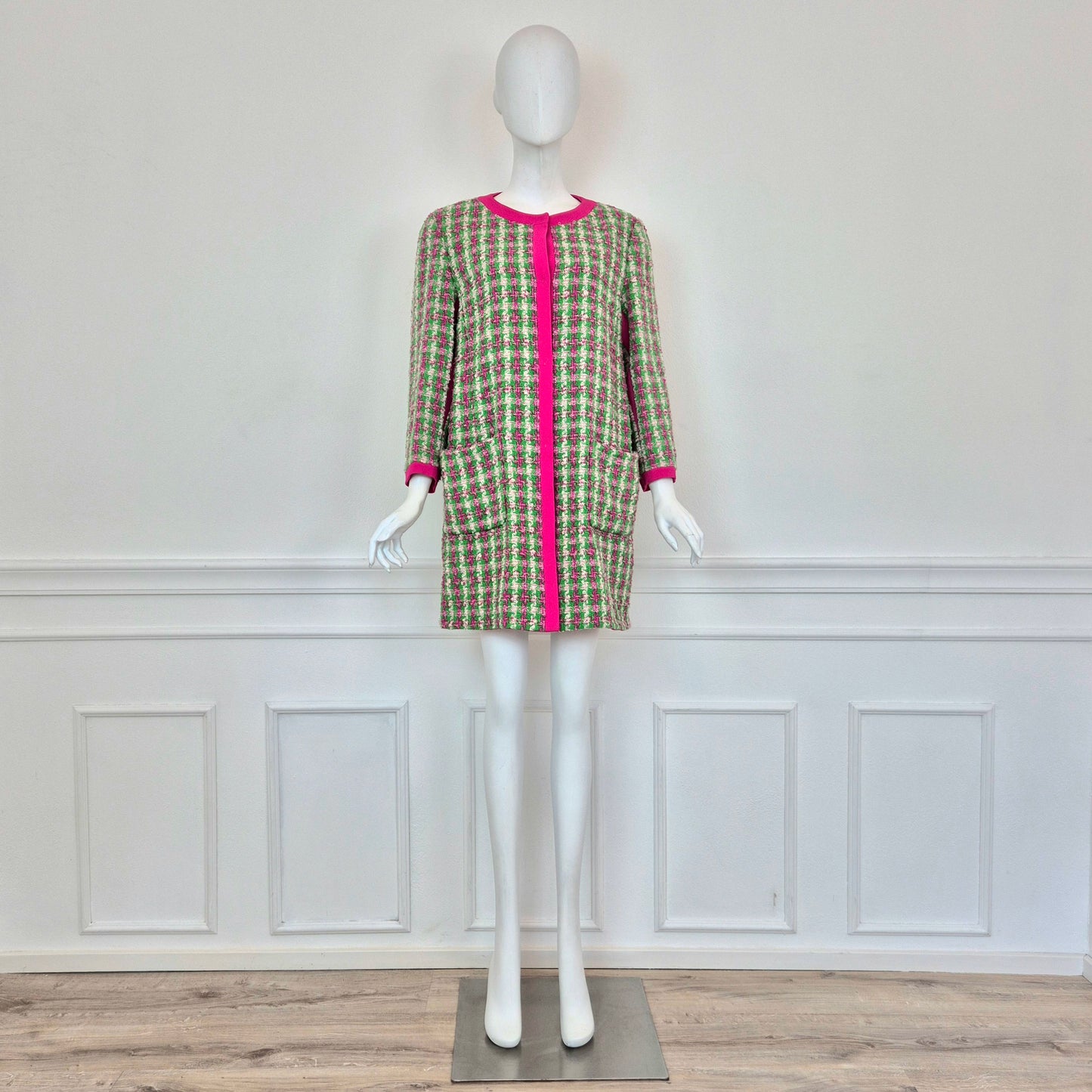 Miu Miu | Soprabito bouclé rosa/verde