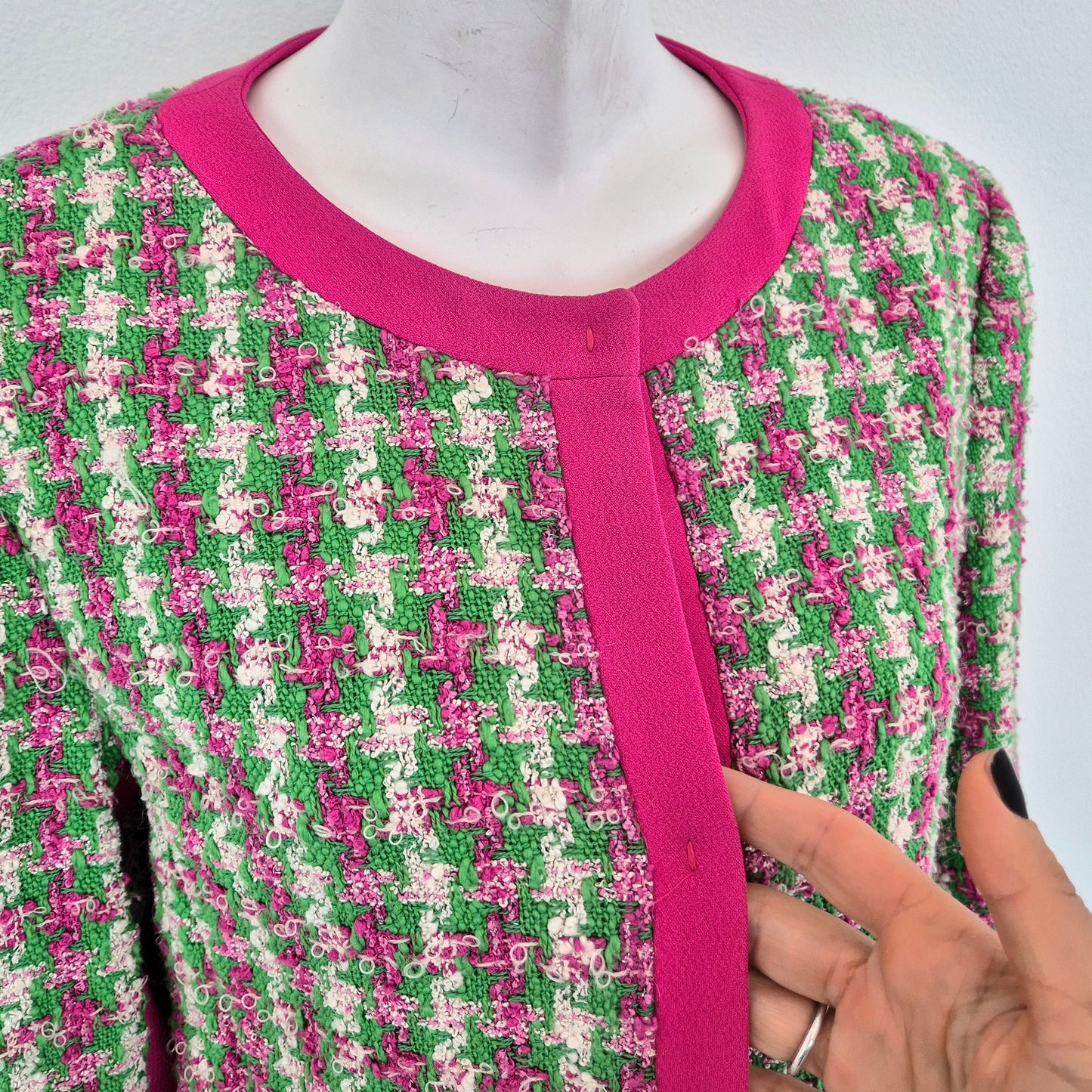 Miu Miu | Soprabito bouclé rosa/verde