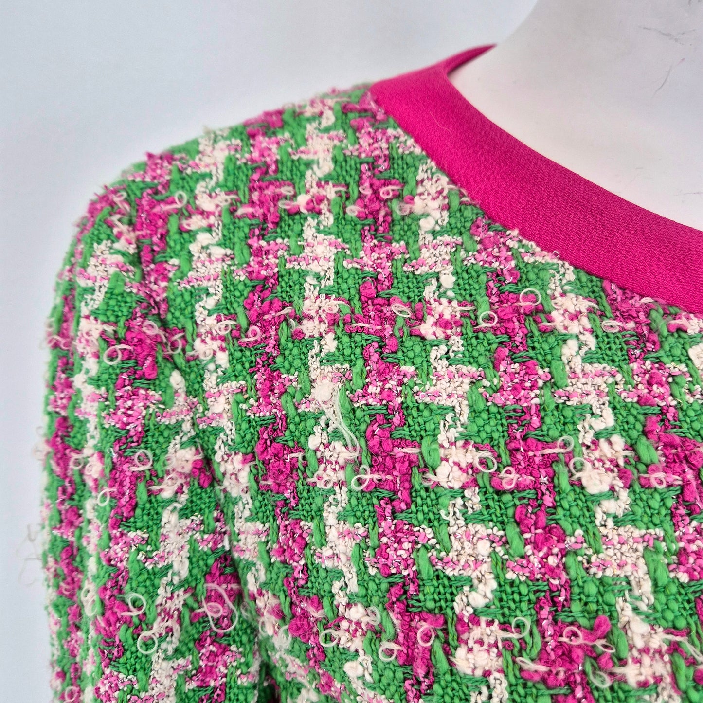Miu Miu | Soprabito bouclé rosa/verde