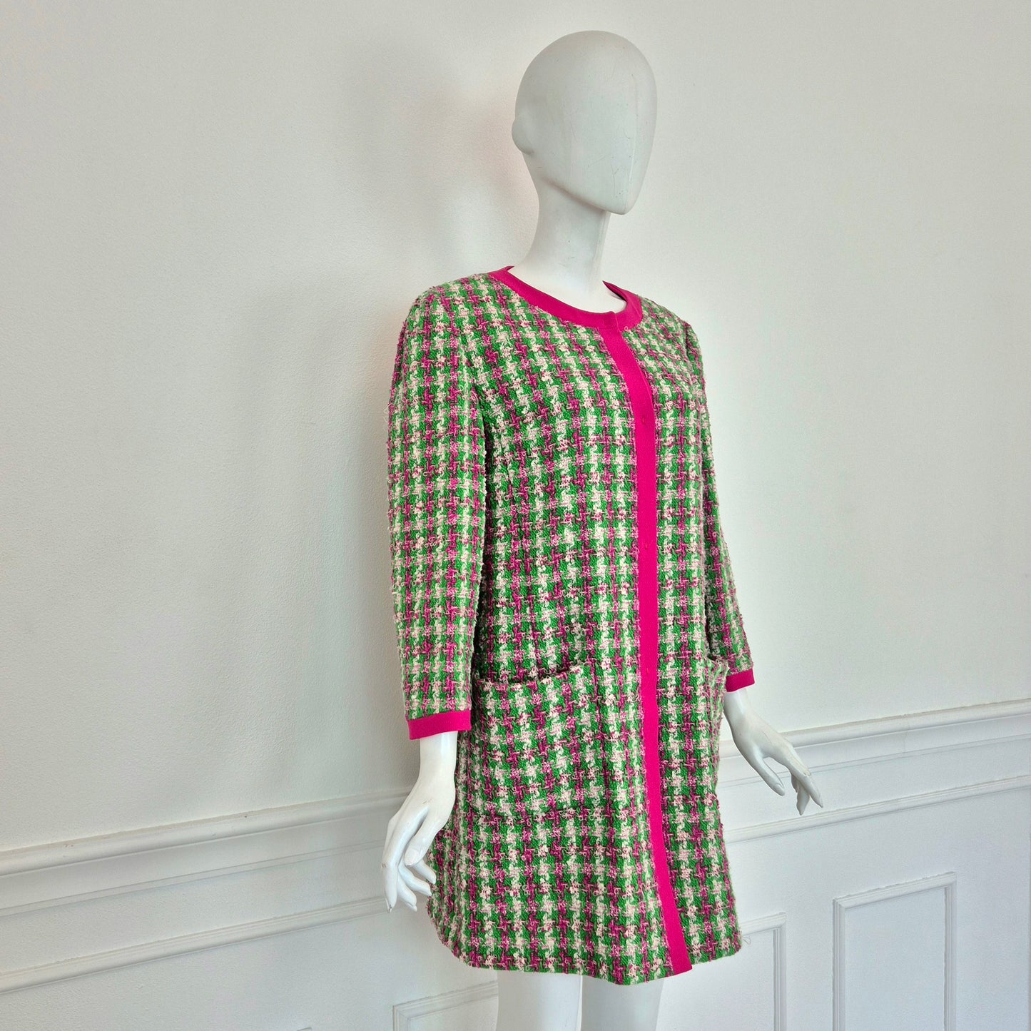 Miu Miu | Soprabito bouclé rosa/verde