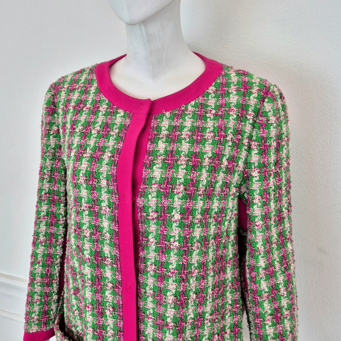 Miu Miu | Soprabito bouclé rosa/verde