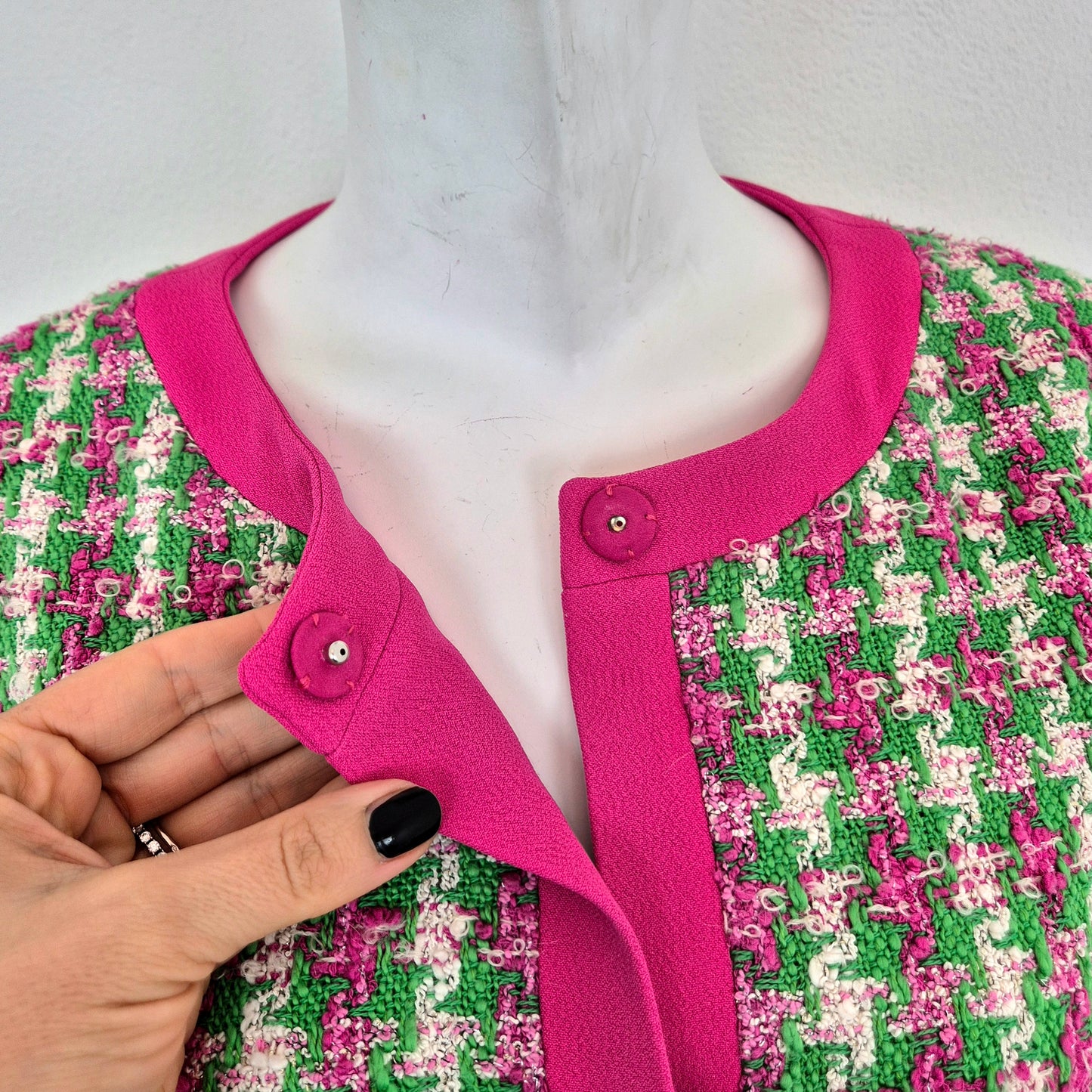 Miu Miu | Soprabito bouclé rosa/verde