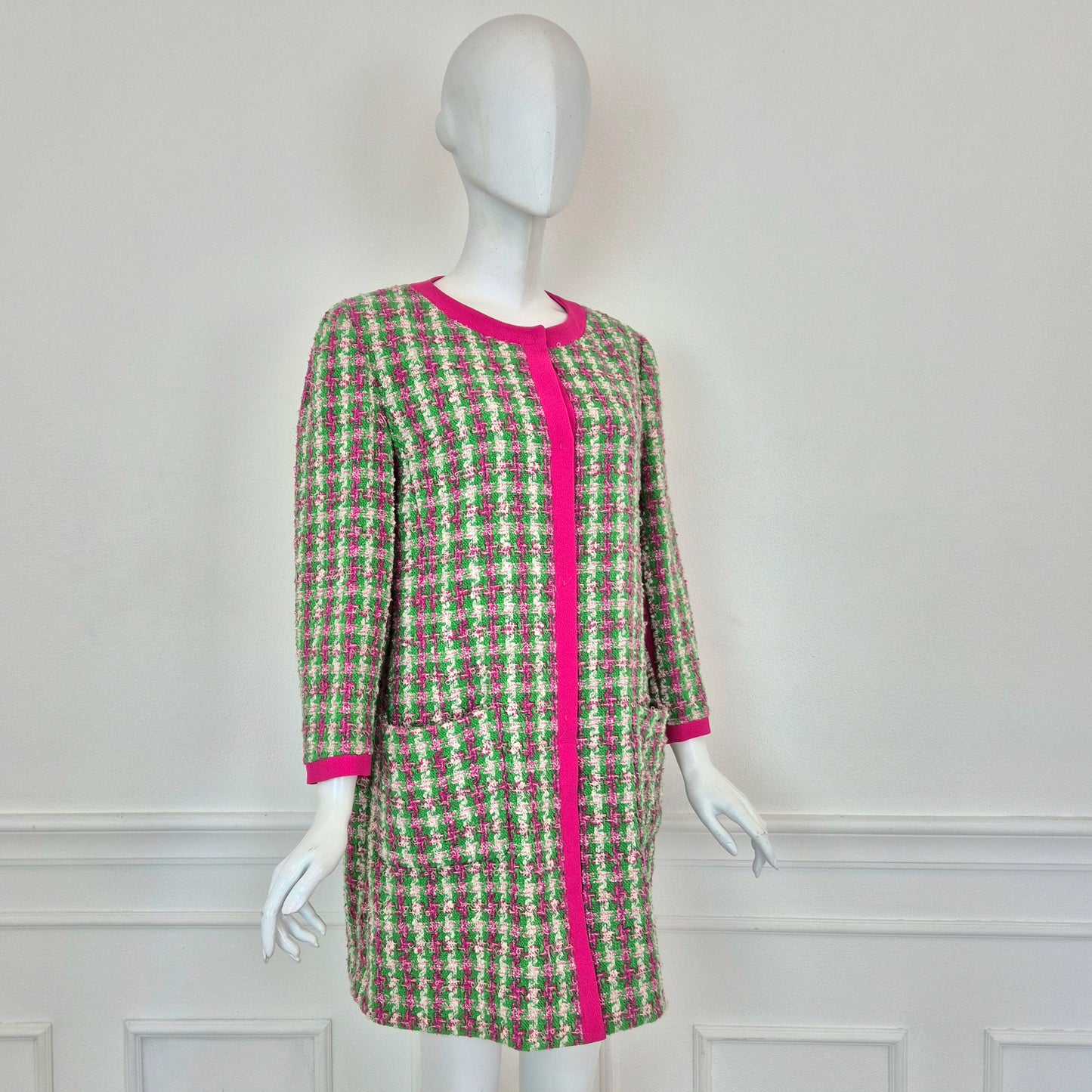 Miu Miu | Soprabito bouclé rosa/verde