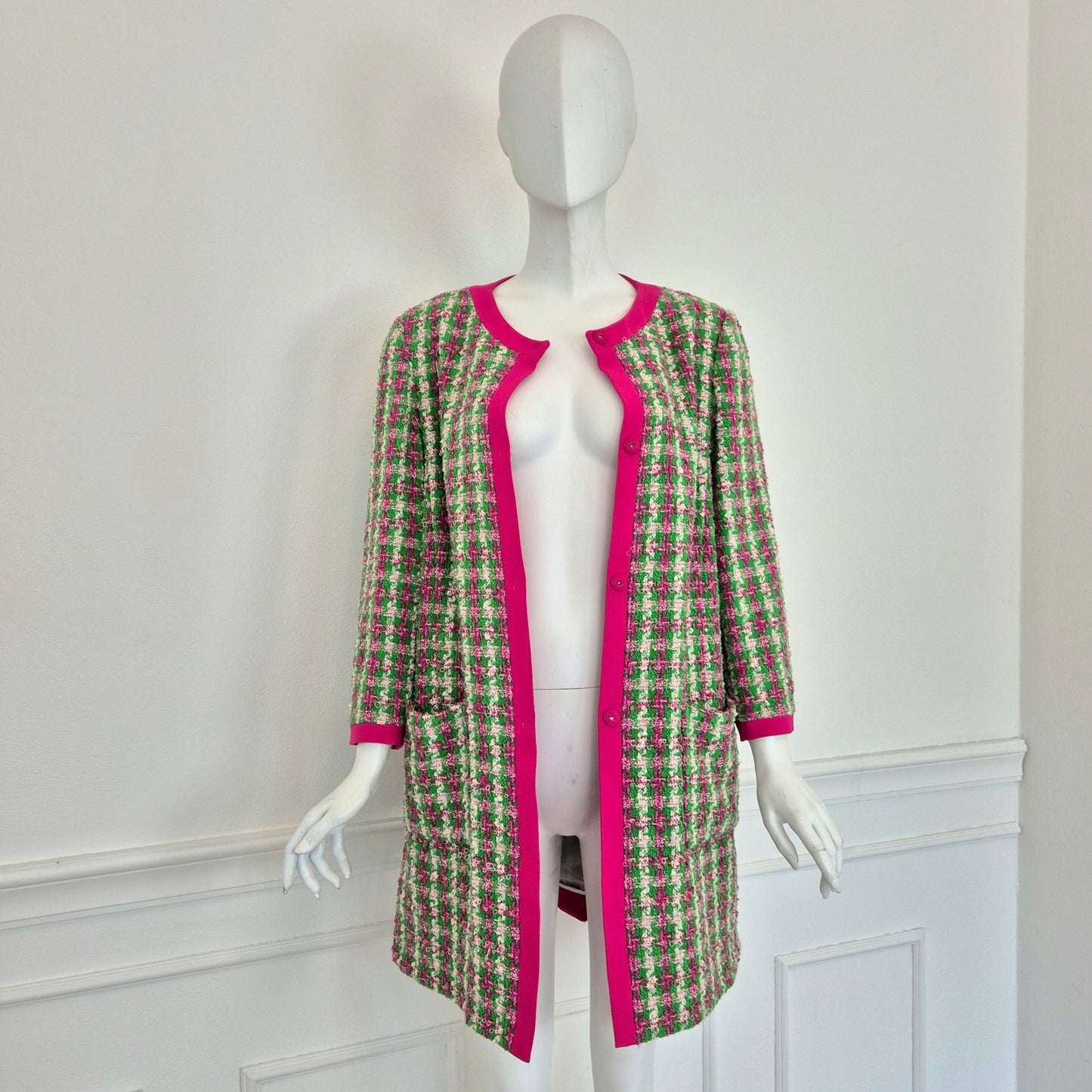 Miu Miu | Soprabito bouclé rosa/verde