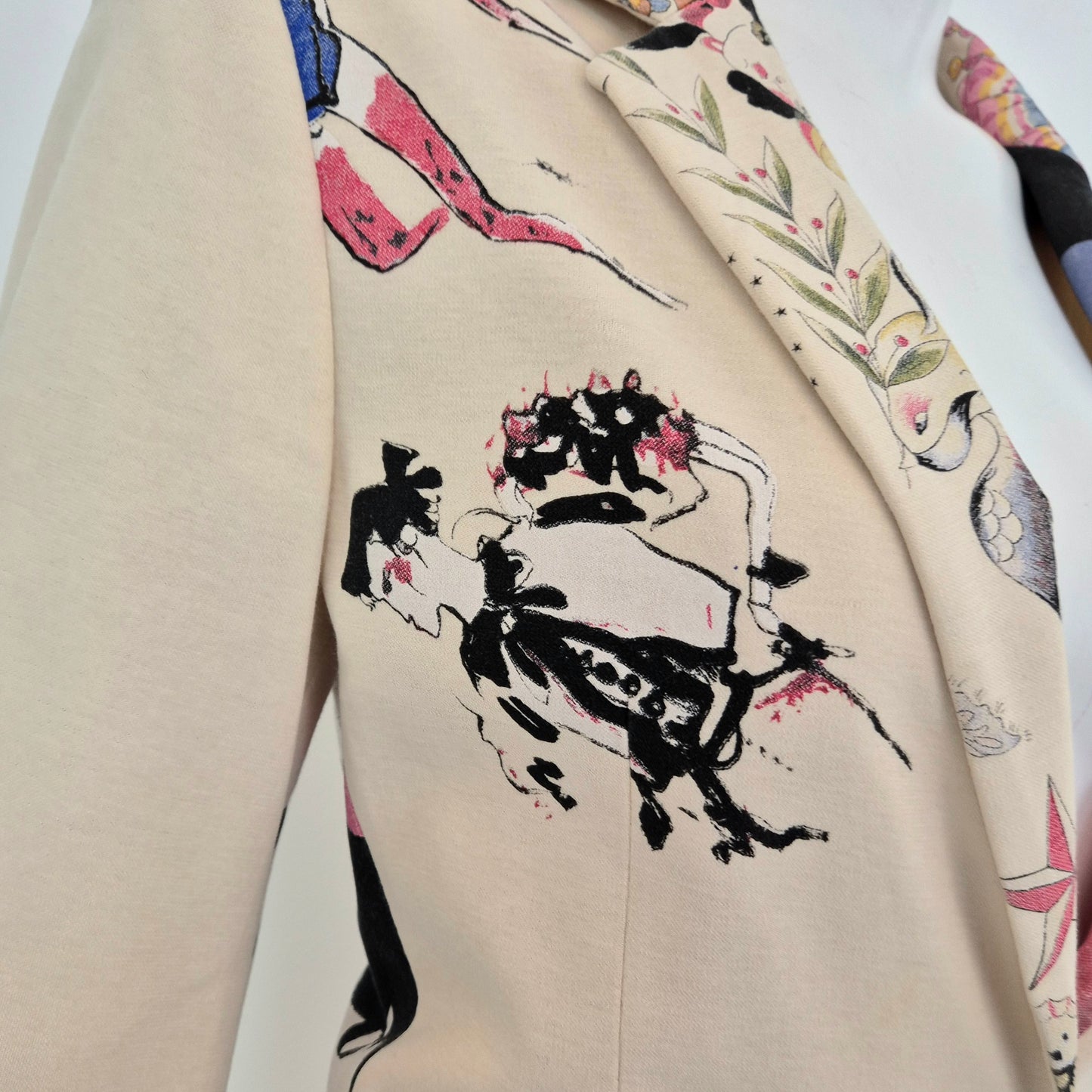 Moschino | Giacca panna con disegni