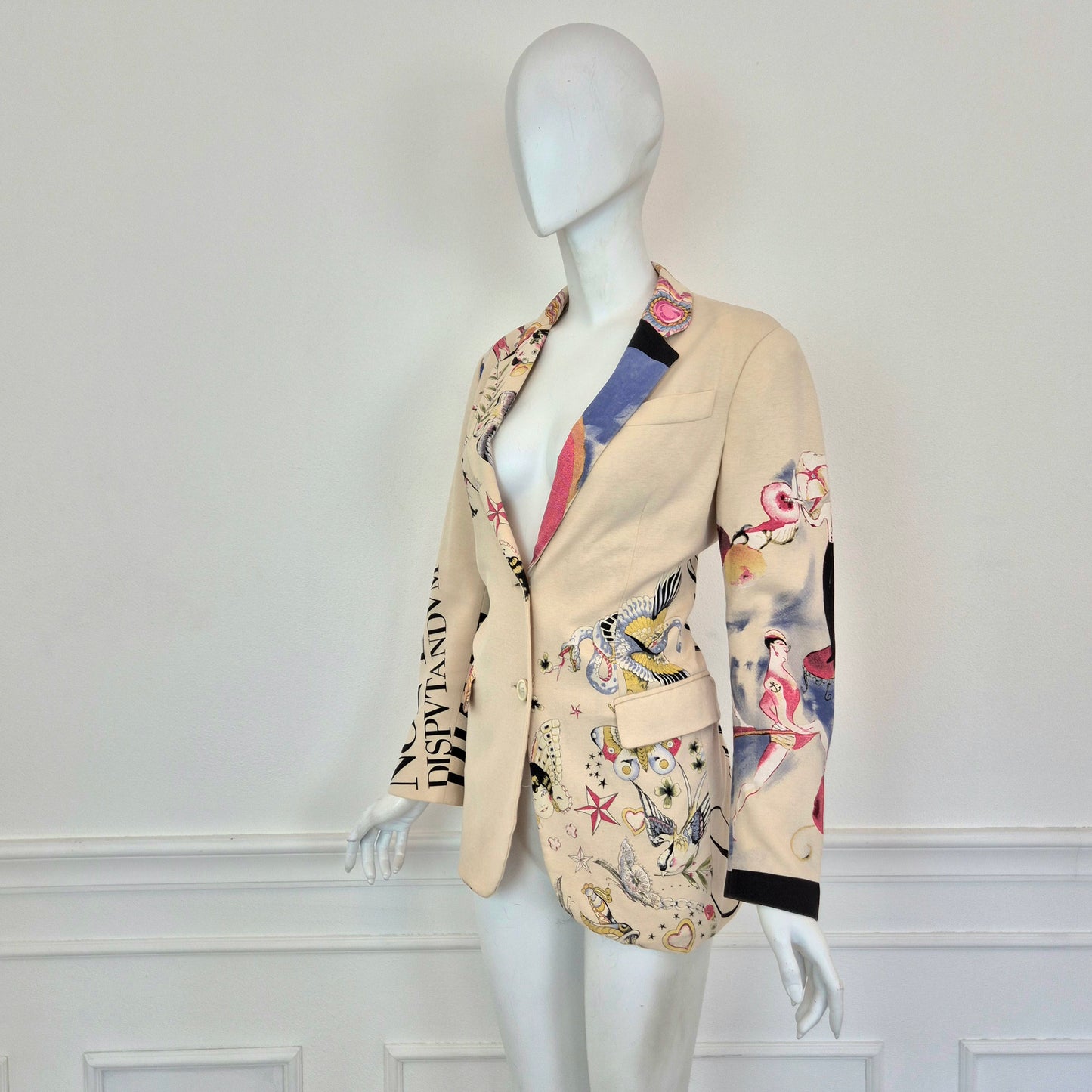 Moschino | Giacca panna con disegni