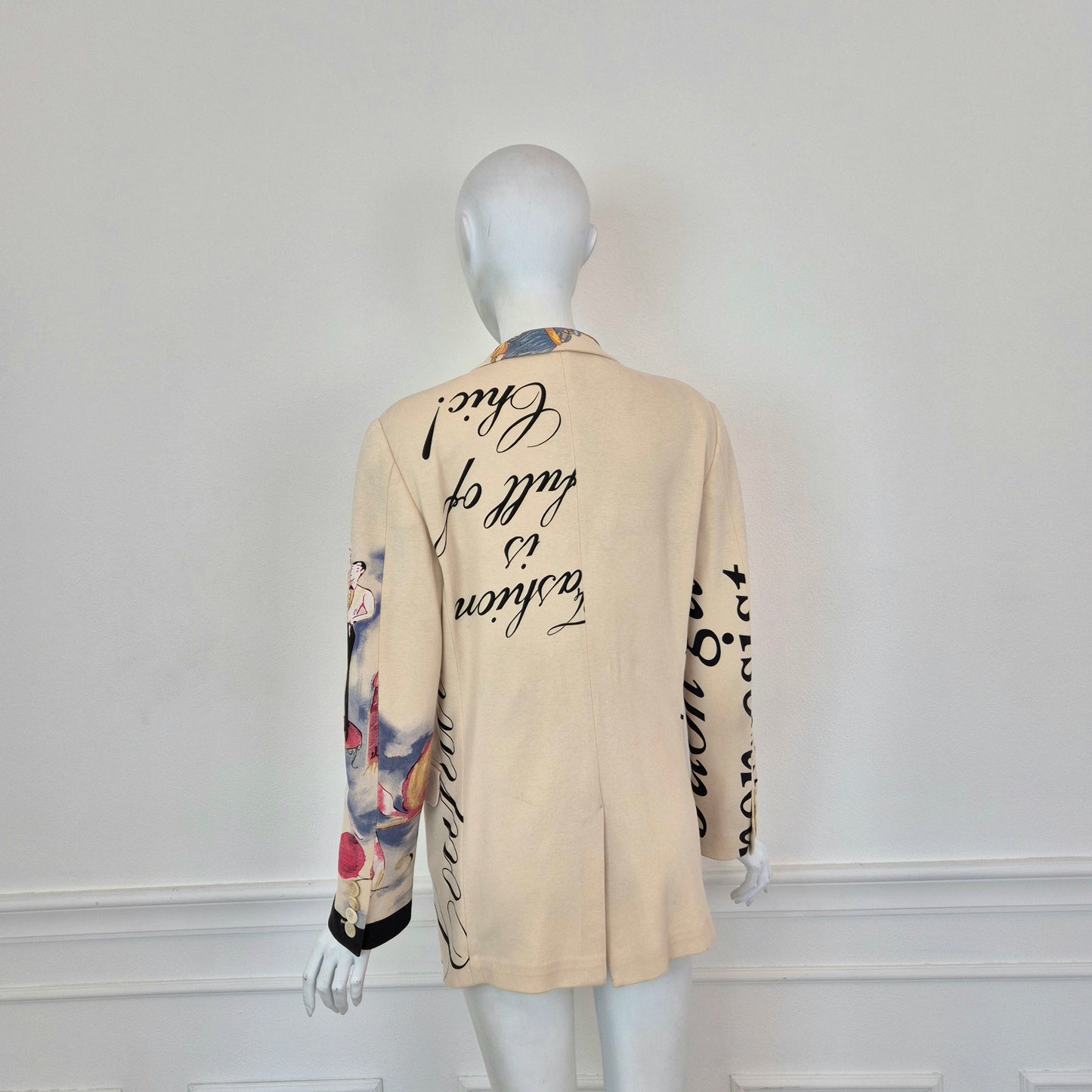Moschino | Giacca panna con disegni