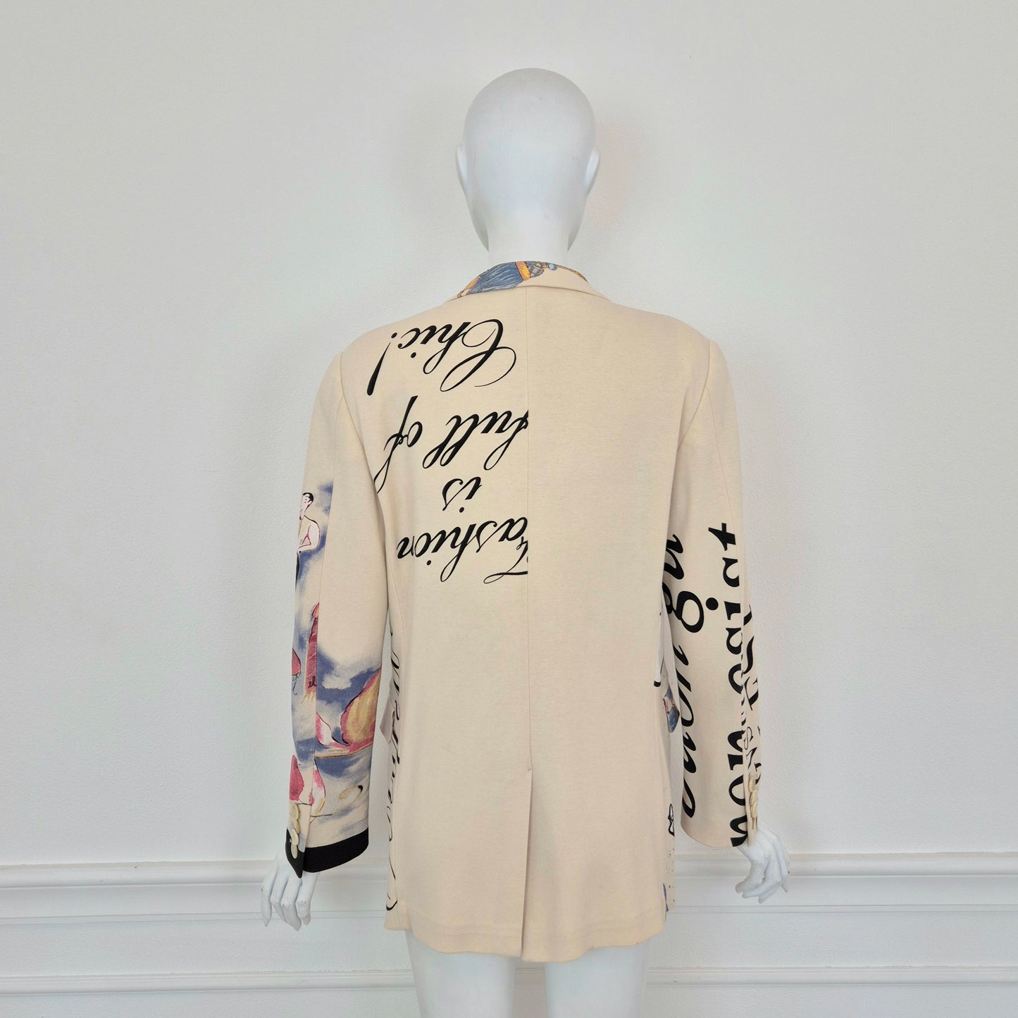 Moschino | Giacca panna con disegni