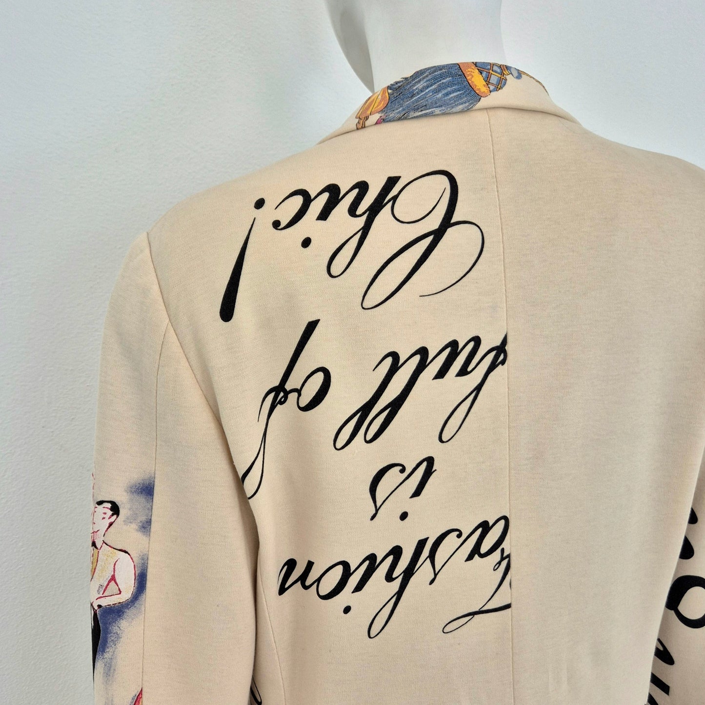 Moschino | Giacca panna con disegni