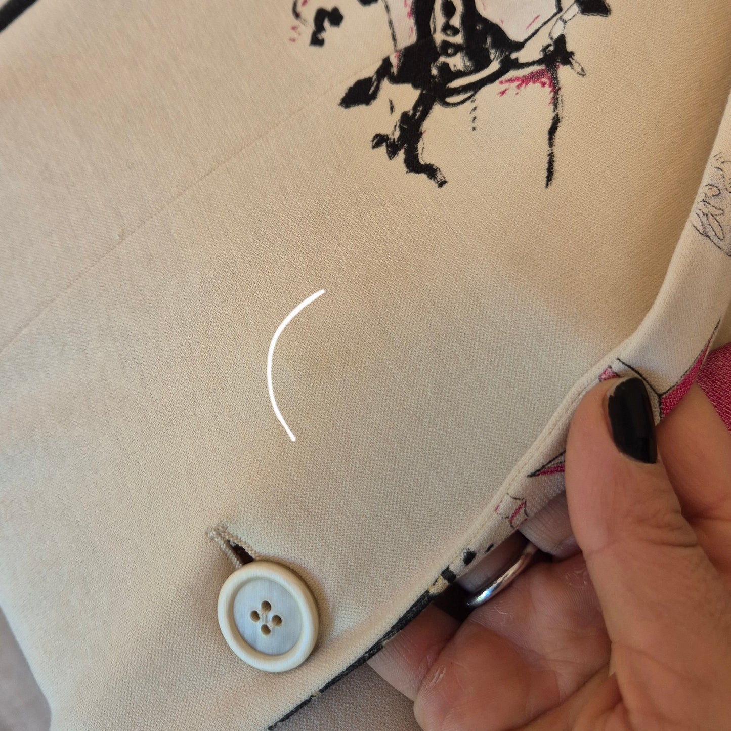 Moschino | Giacca panna con disegni