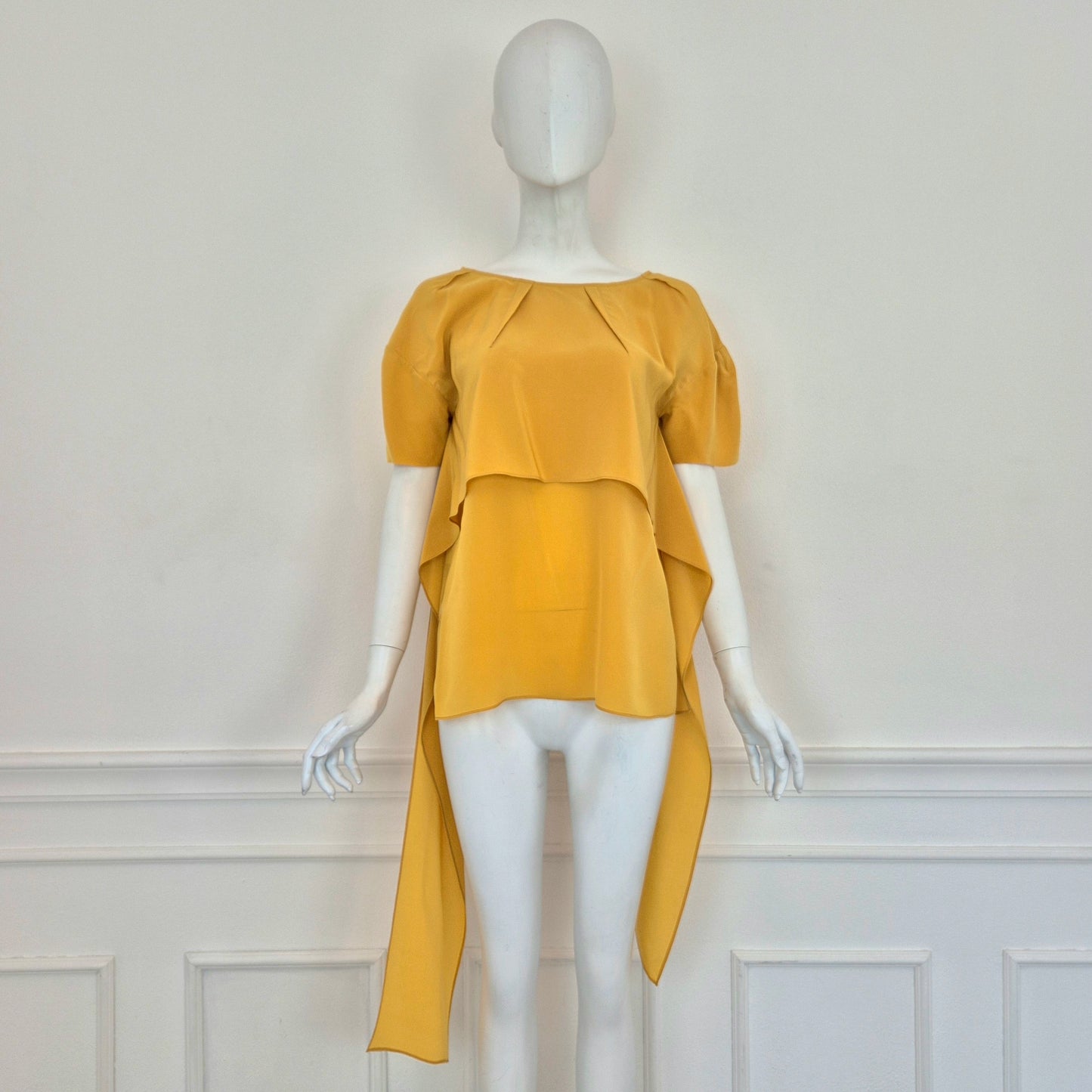 Miu Miu | Blusa gialla pura seta