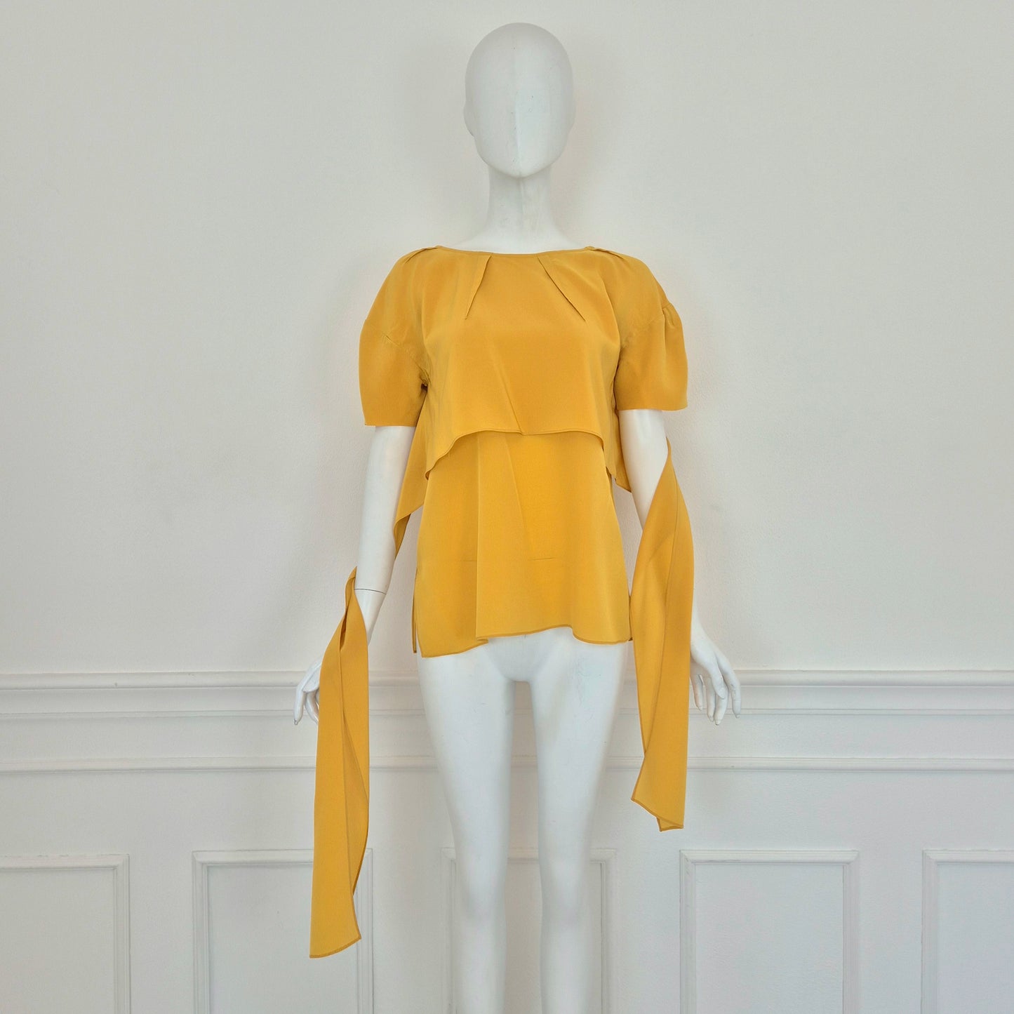 Miu Miu | Blusa gialla pura seta