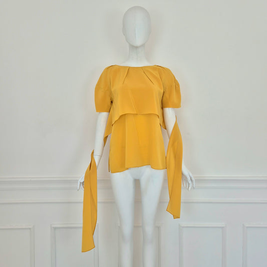 Miu Miu | Blusa gialla pura seta