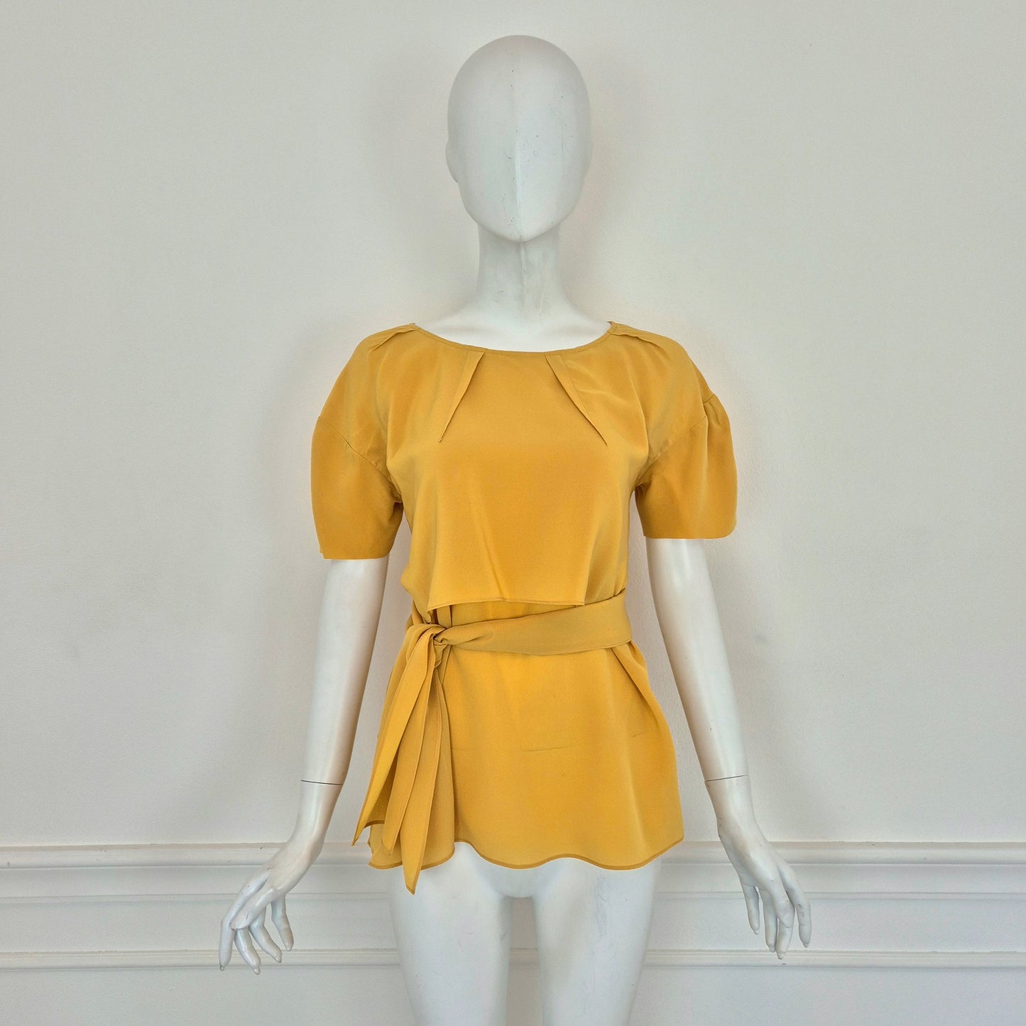 Miu Miu | Blusa gialla pura seta