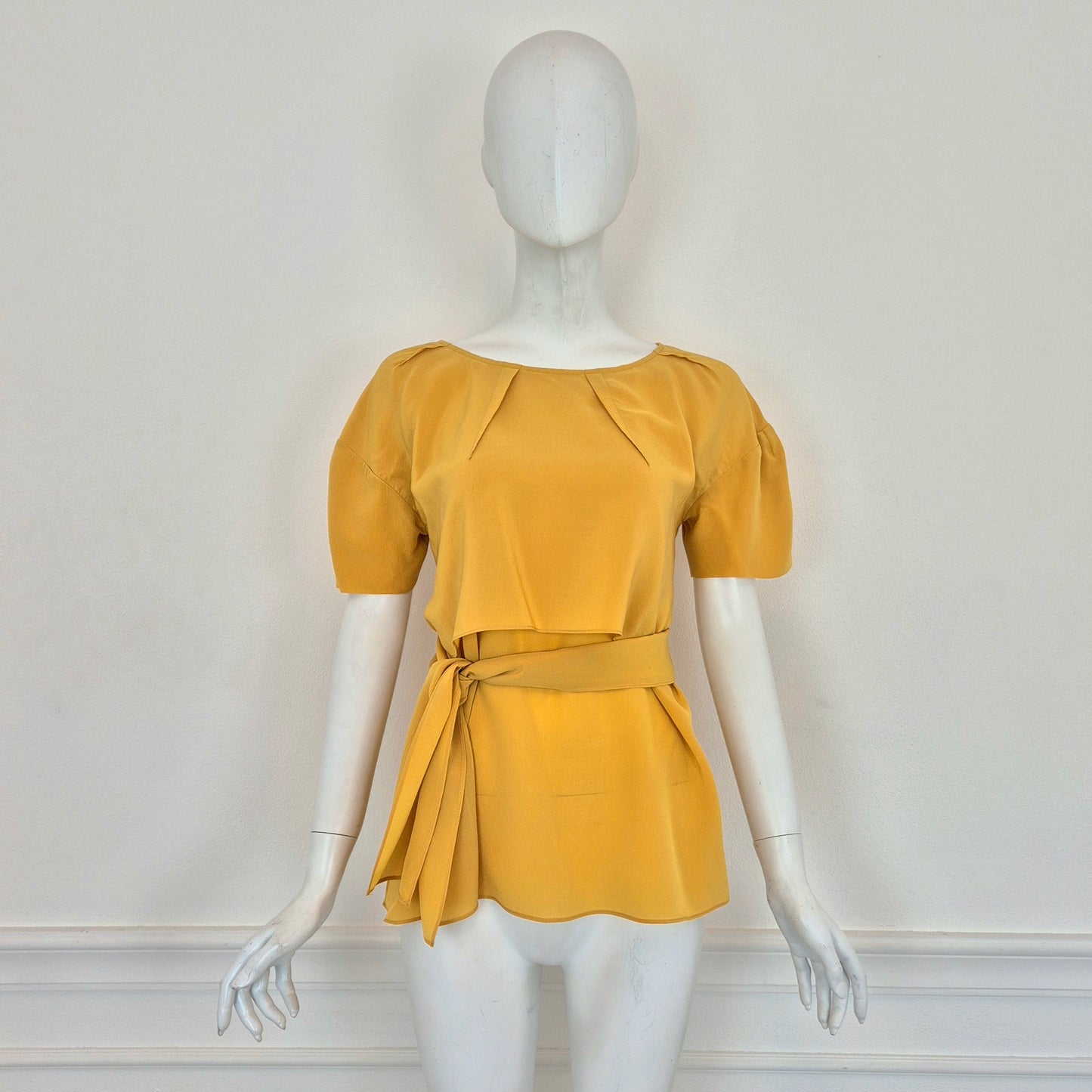 Miu Miu | Blusa gialla pura seta