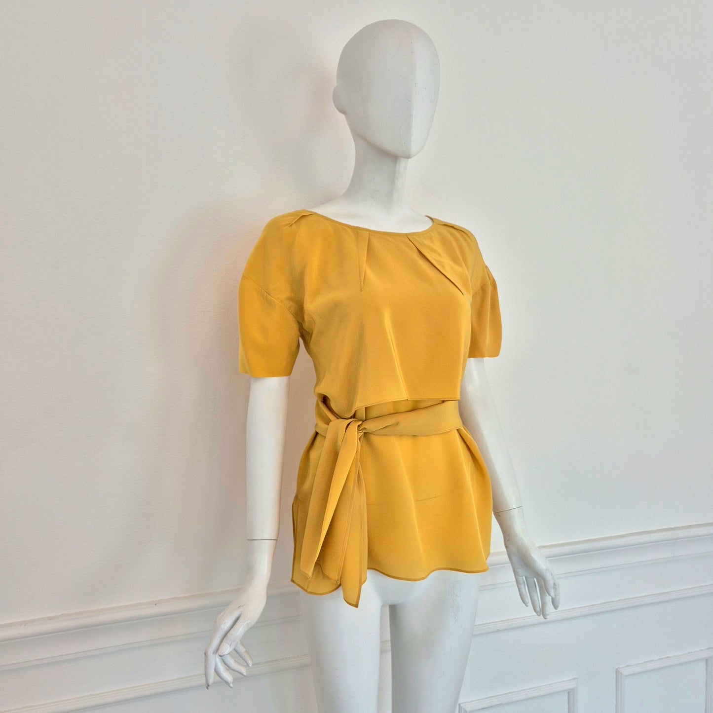 Miu Miu | Blusa gialla pura seta