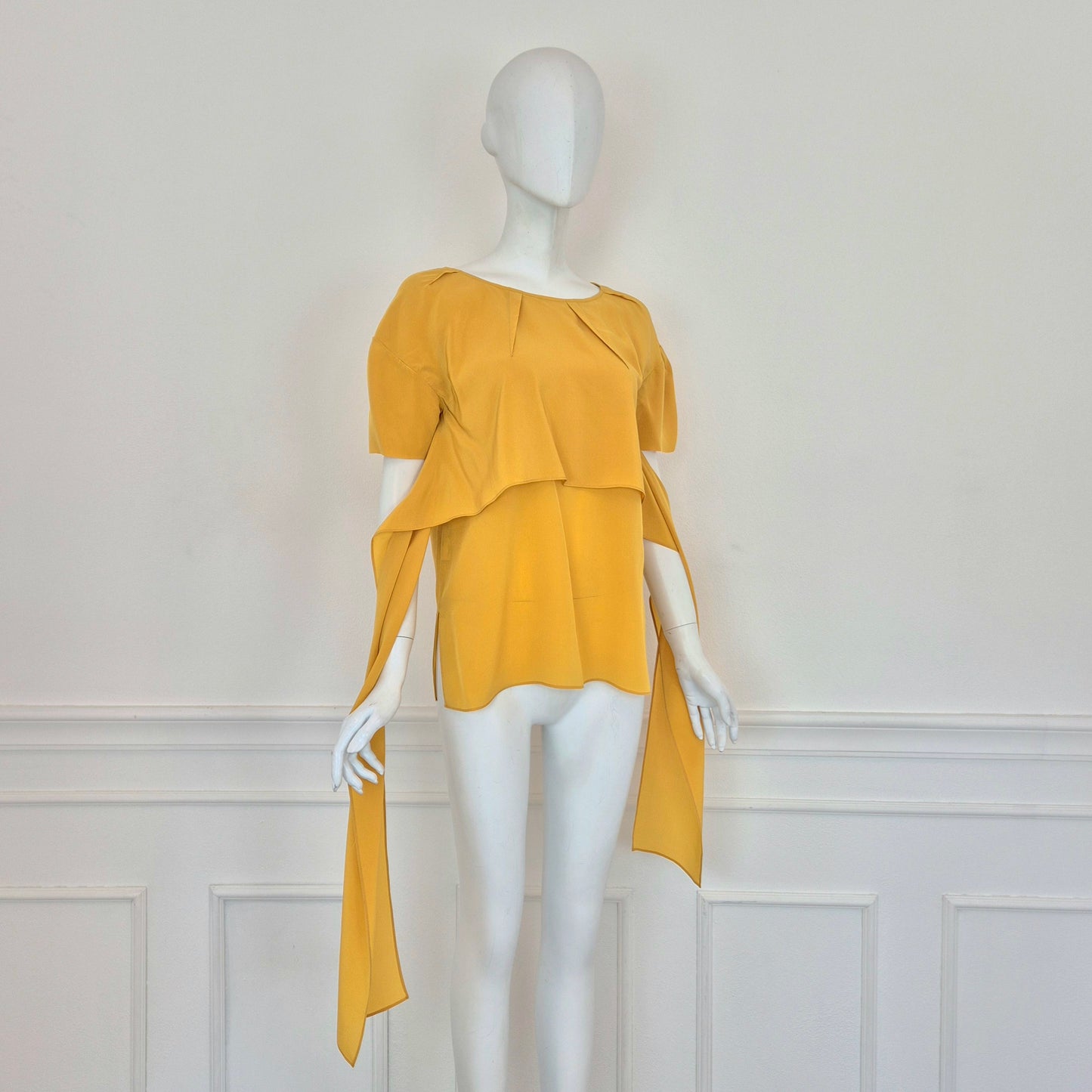 Miu Miu | Blusa gialla pura seta