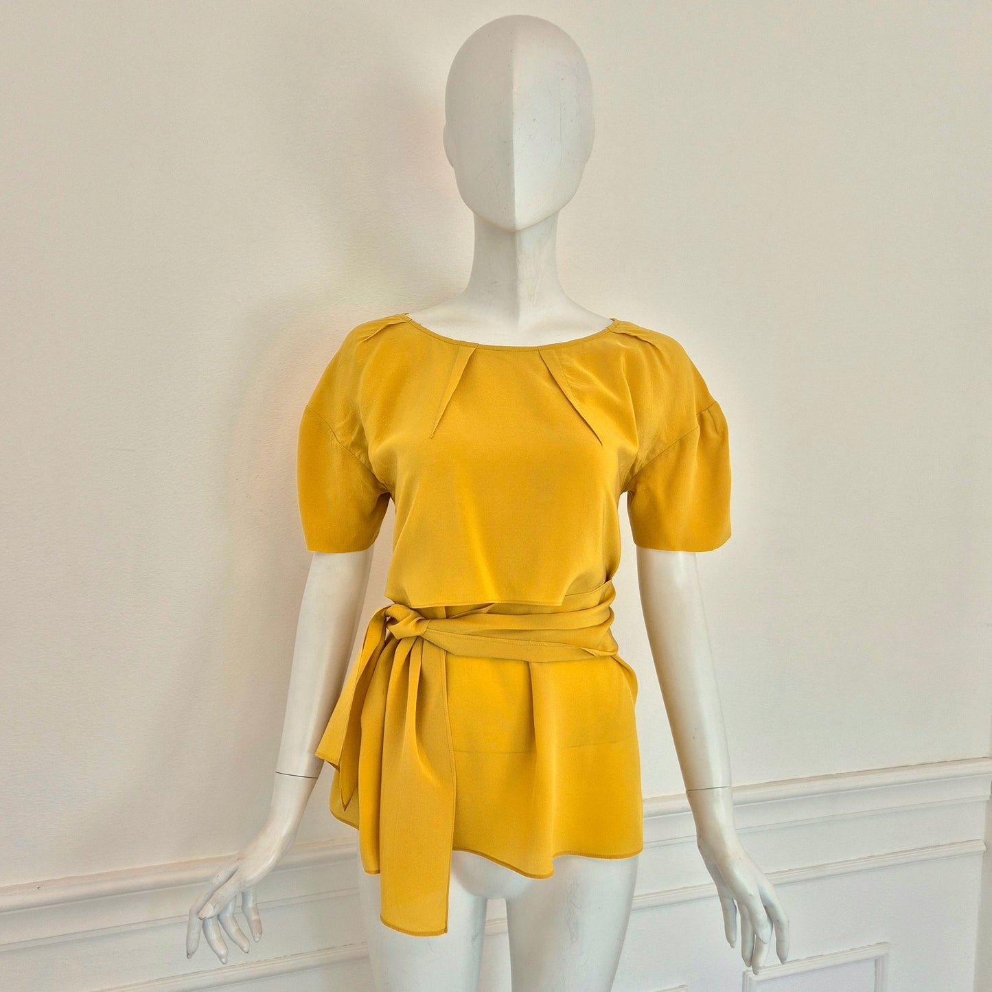 Miu Miu | Blusa gialla pura seta