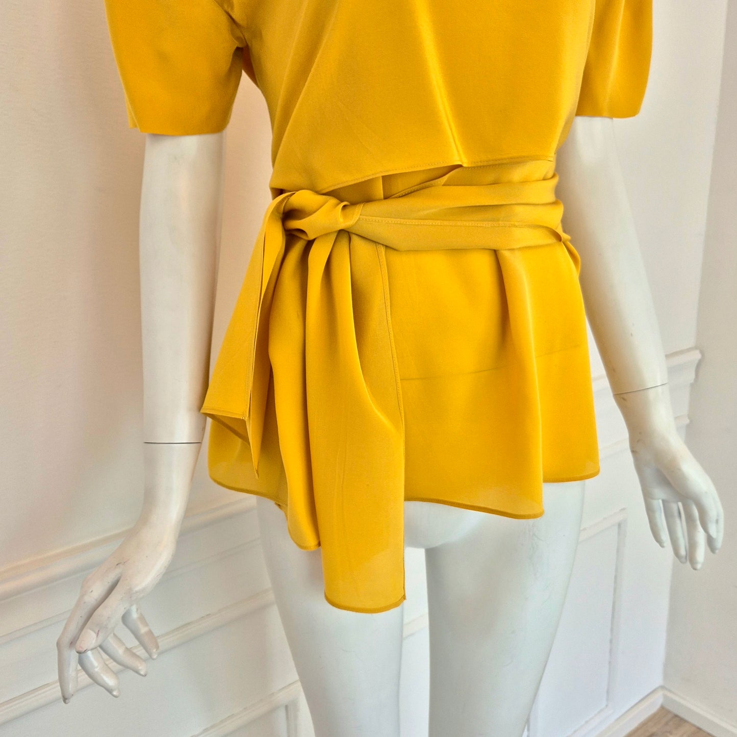 Miu Miu | Blusa gialla pura seta