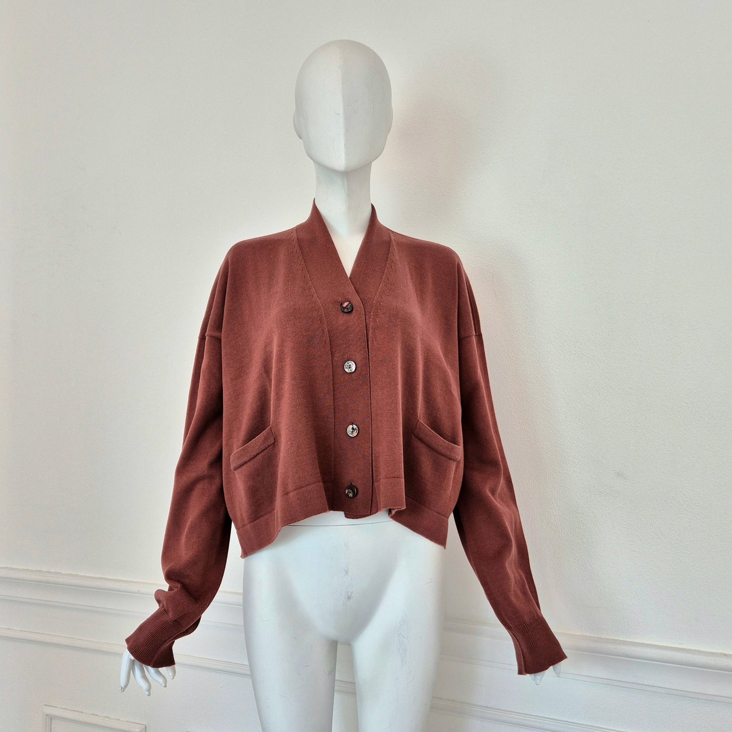 Romeo Gigli | Cardigan cotone terracotta