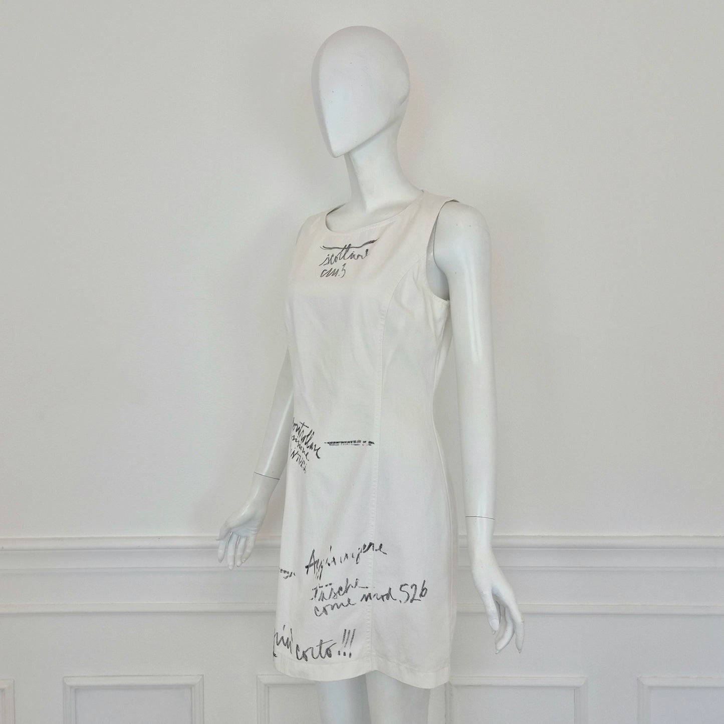 Moschino | Abito bianco scritte "sarto"