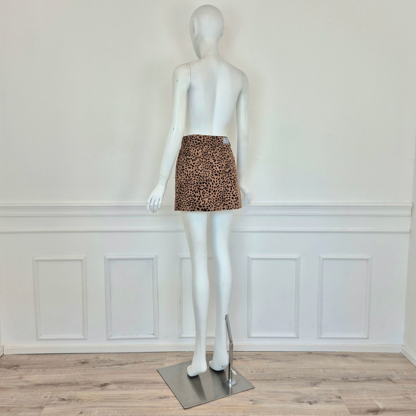 Fendissime | Minigonna animalier in cotone