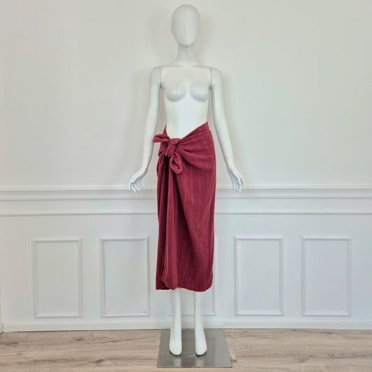 Romeo Gigli | Gonna  bordeaux con nodo
