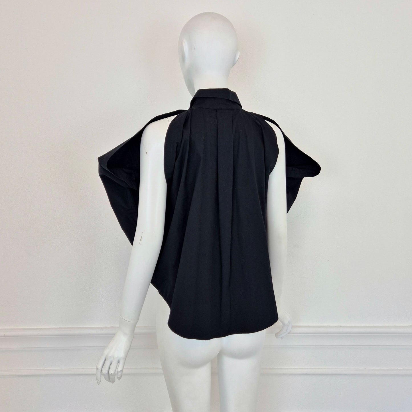 Romeo Gigli | Camicia "pipistrello" cotone nero 1993
