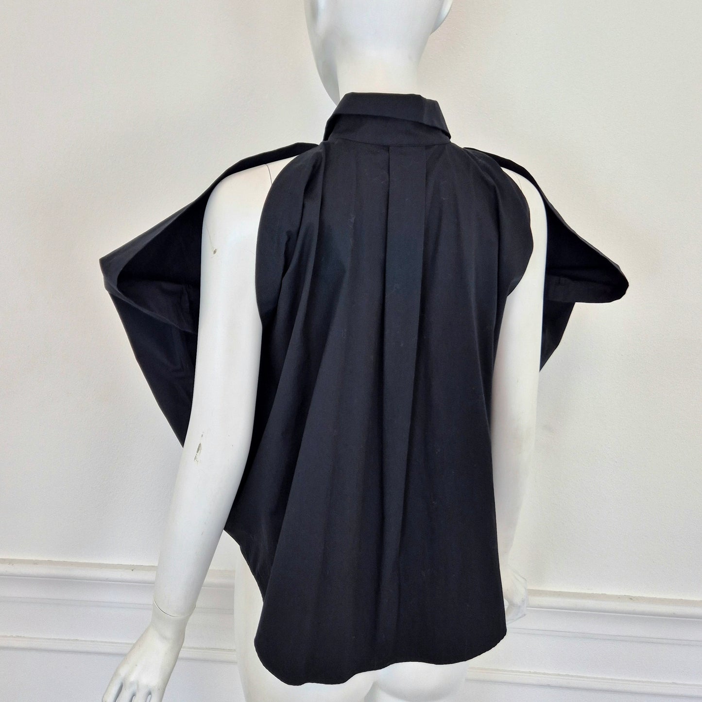 Romeo Gigli | Camicia "pipistrello" cotone nero 1993