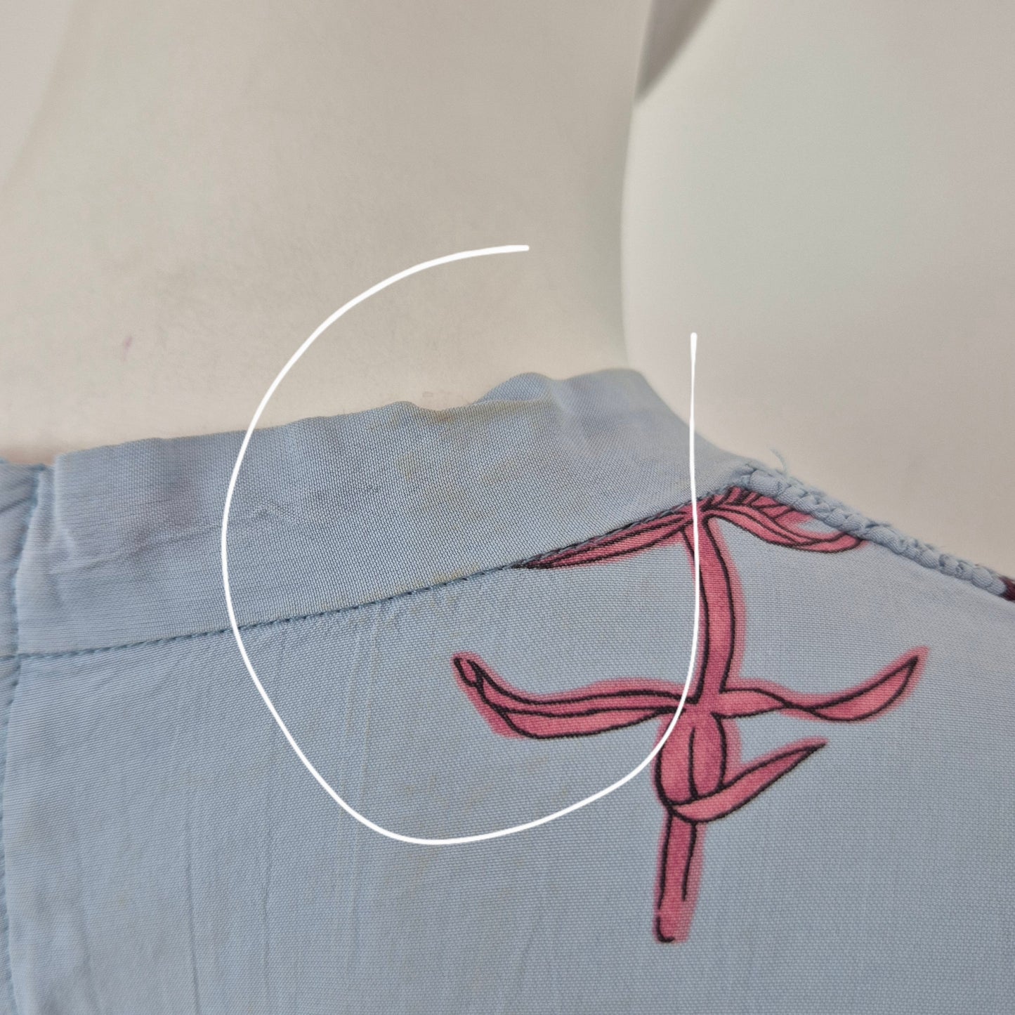 Prada | Abito viscosa azzurra stampa fiori