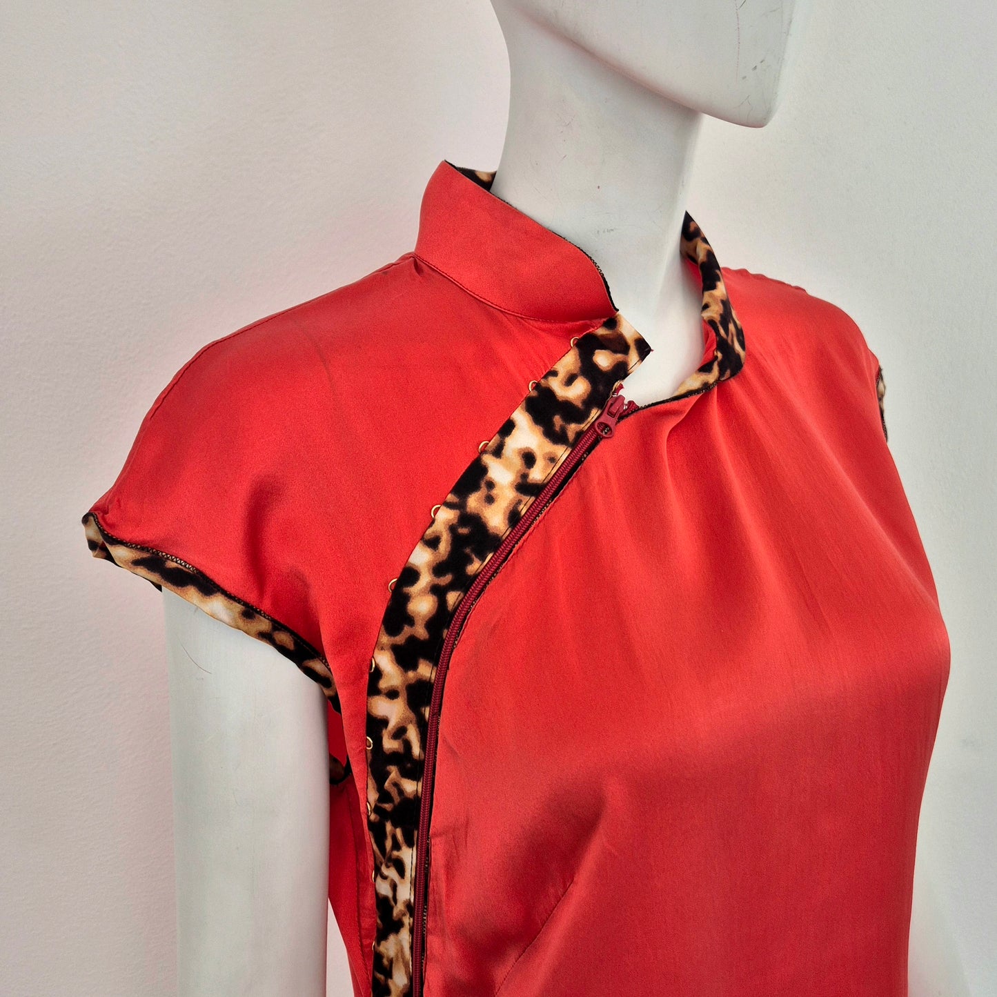 Roberto Cavalli / Top rosso seta