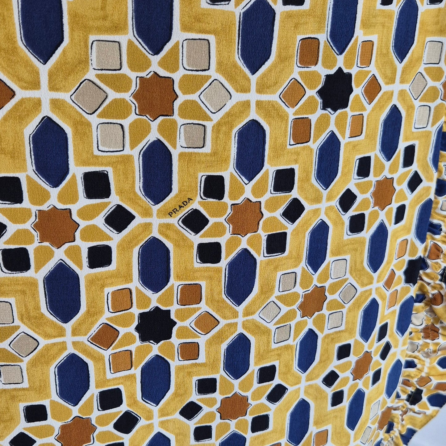 Prada | Gonna in seta fantasia geometrica