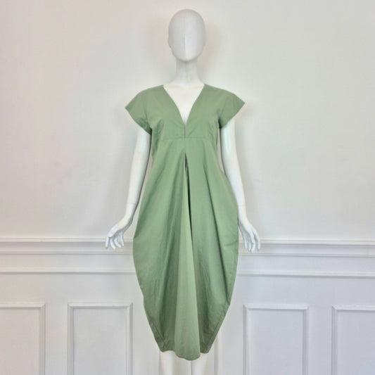 Jil Sander | Abito in cotone verde salvia
