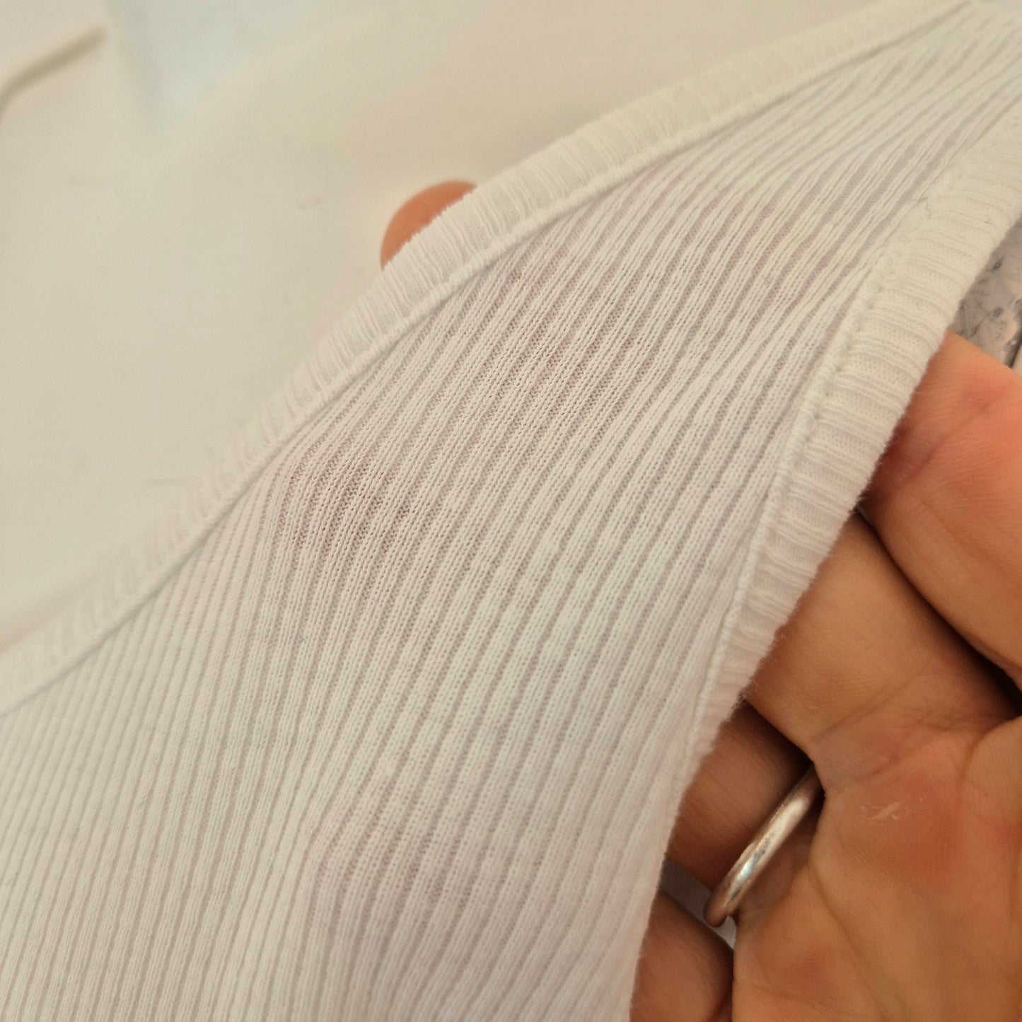 Dries Van Noten | Abito bianco in maglina bianca a costine