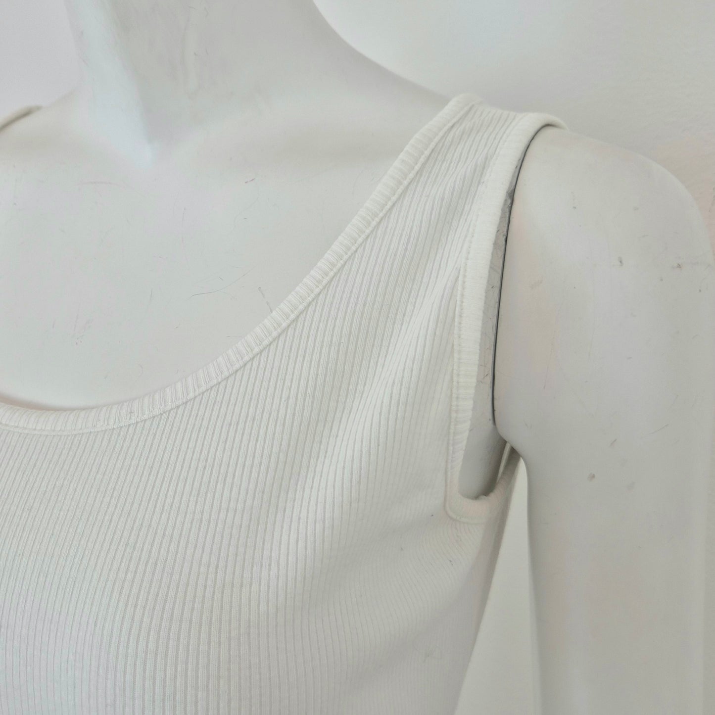 Dries Van Noten | Abito bianco in maglina bianca a costine