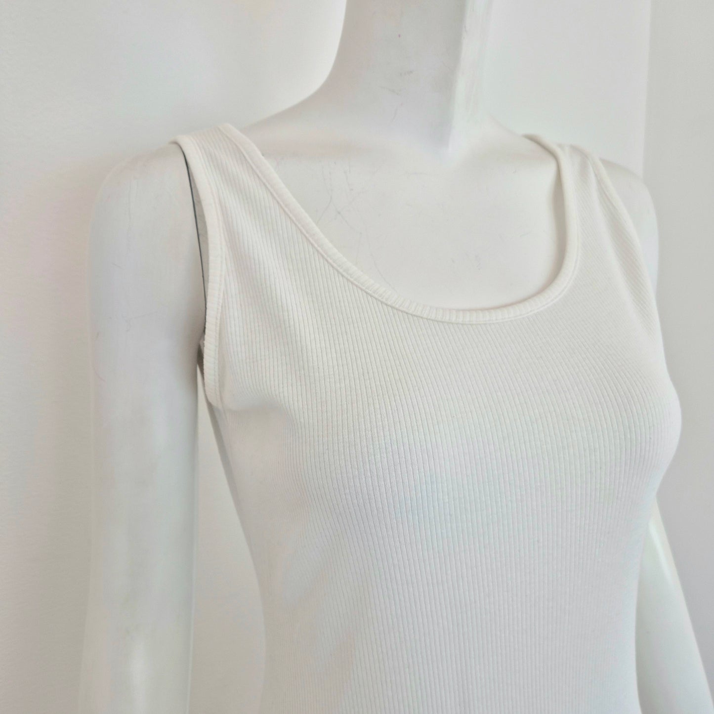 Dries Van Noten | Abito bianco in maglina bianca a costine