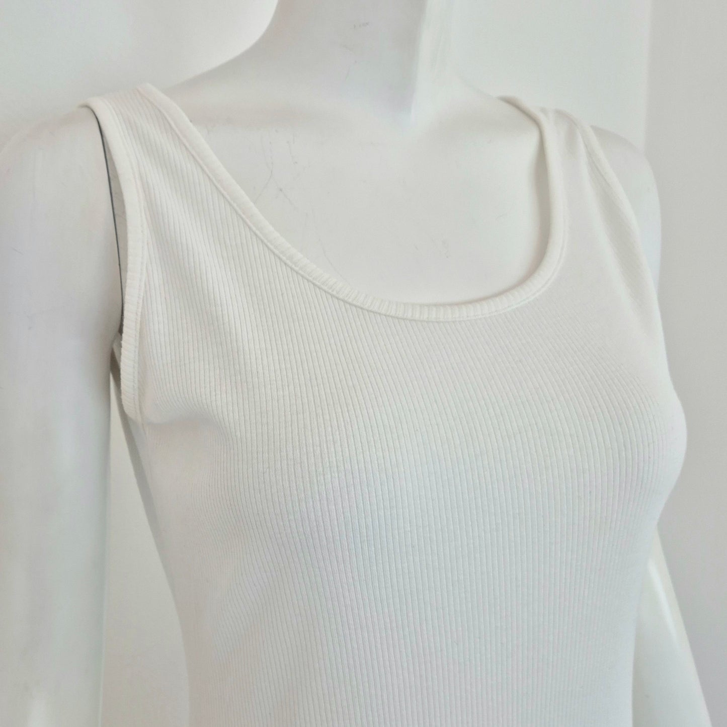 Dries Van Noten | Abito bianco in maglina bianca a costine