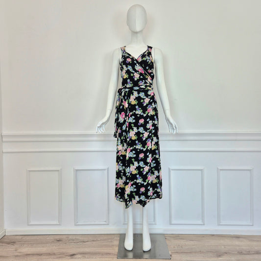 Moschino | Abito lungo stampa floreale chiusura cache coeur