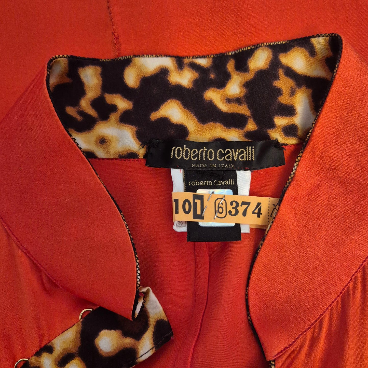 Roberto Cavalli / Top rosso seta