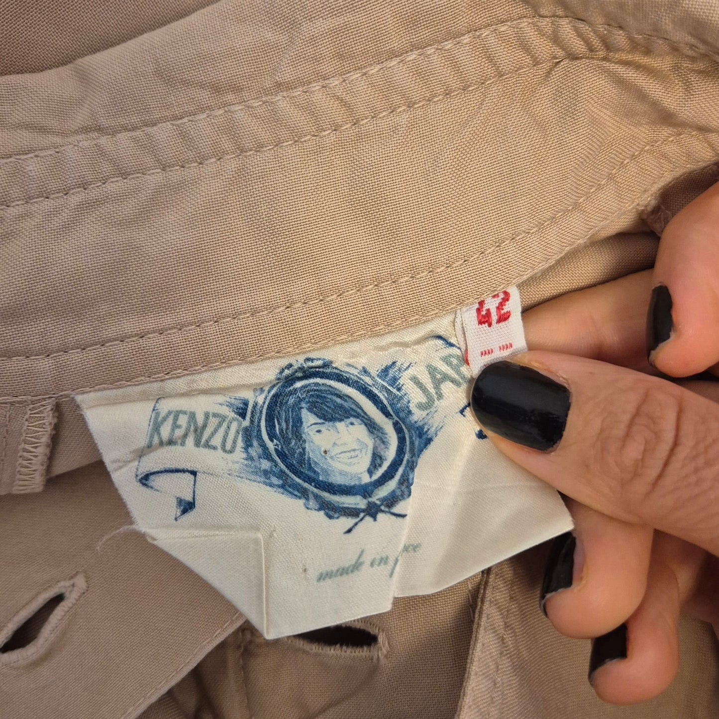 Kenzo | Abito vintage cotone beige