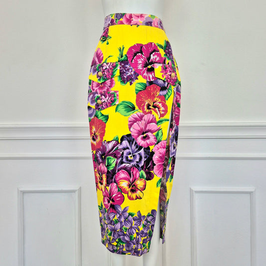 Versus Gianni Versace | Gonna stampa fiori con spacco