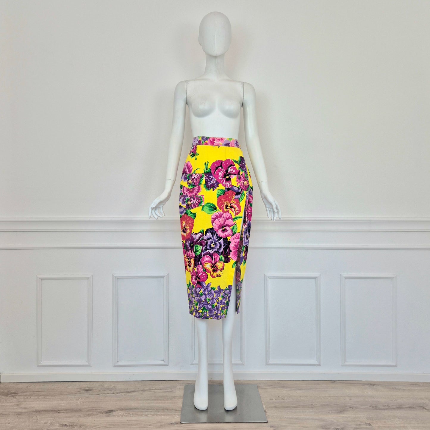 Versus Gianni Versace | Gonna stampa fiori con spacco
