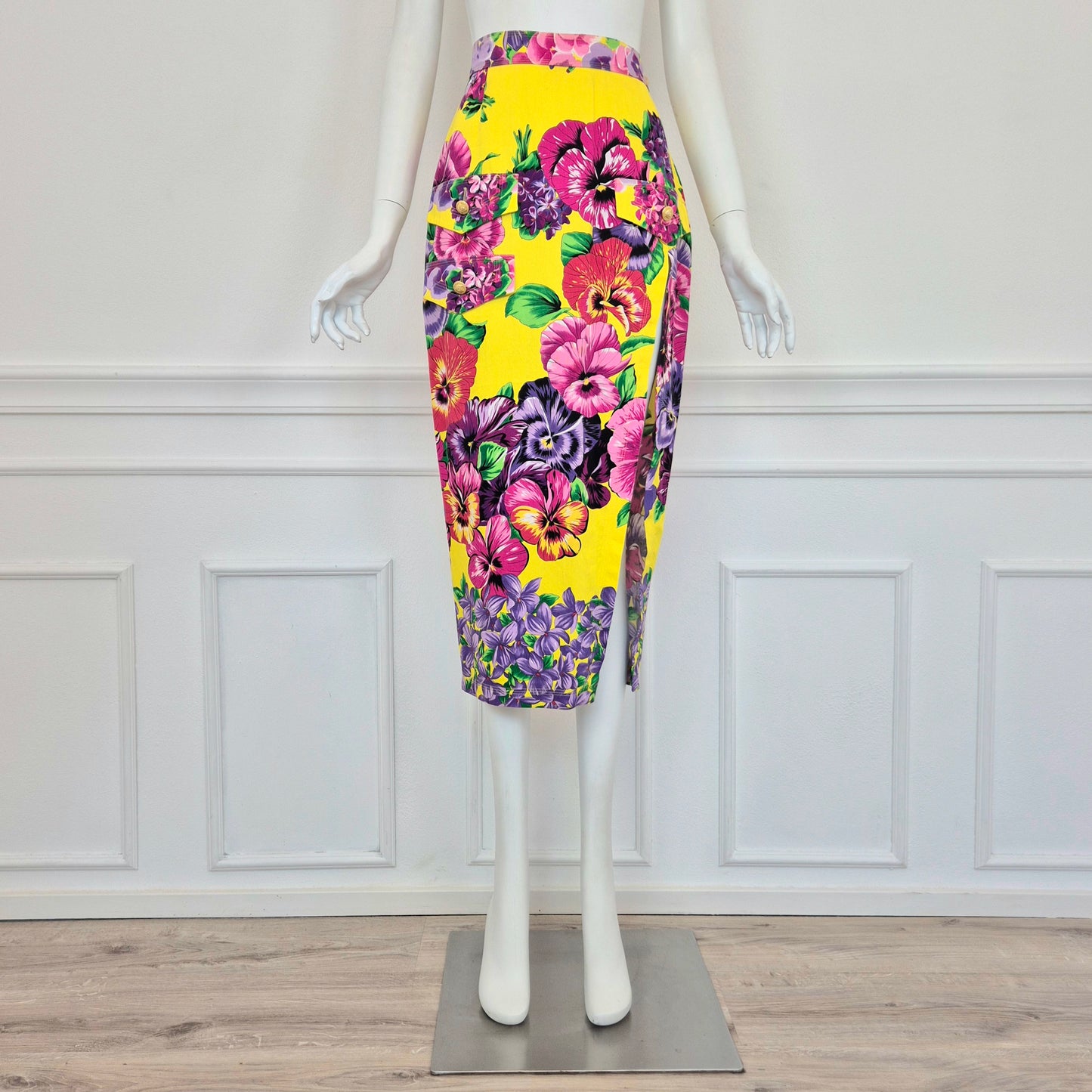 Versus Gianni Versace | Gonna stampa fiori con spacco