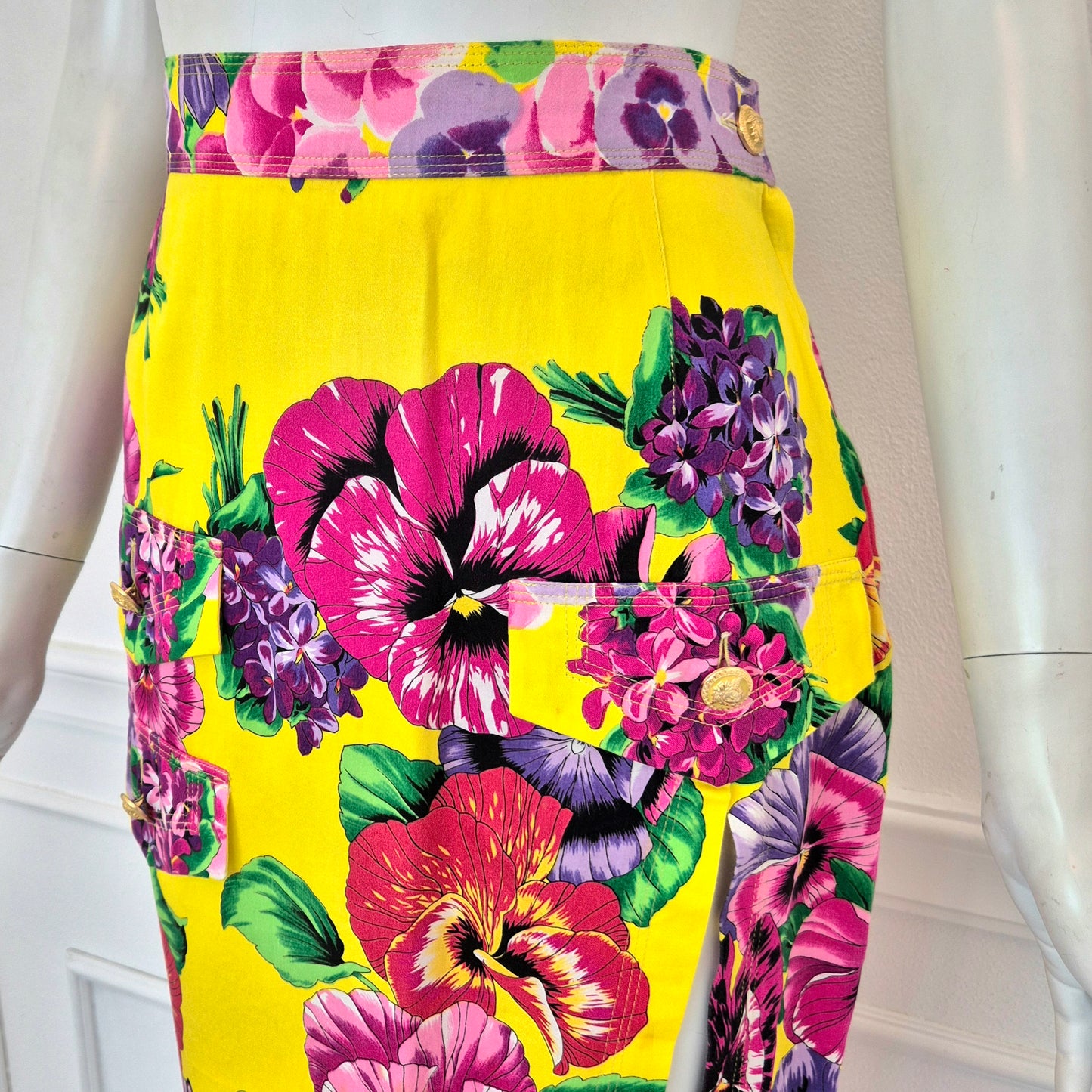 Versus Gianni Versace | Gonna stampa fiori con spacco