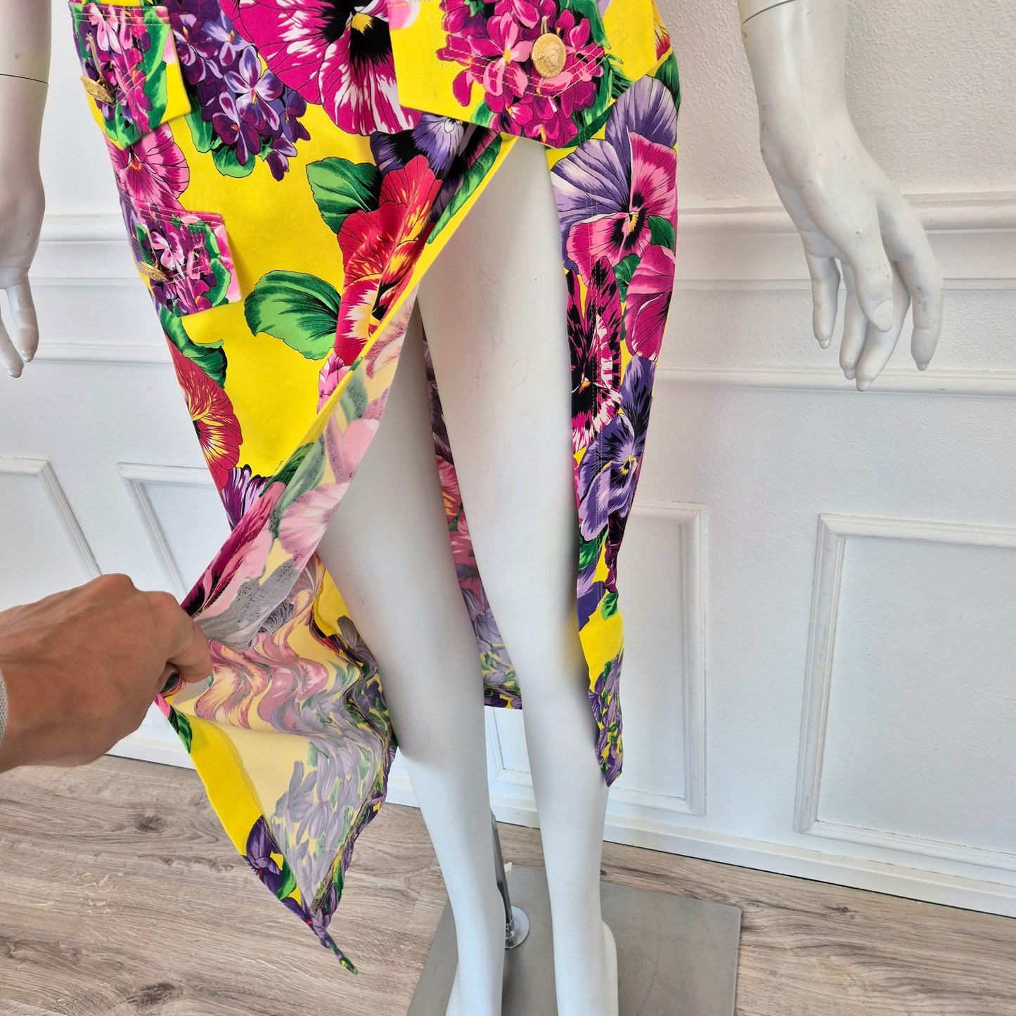 Versus Gianni Versace | Gonna stampa fiori con spacco