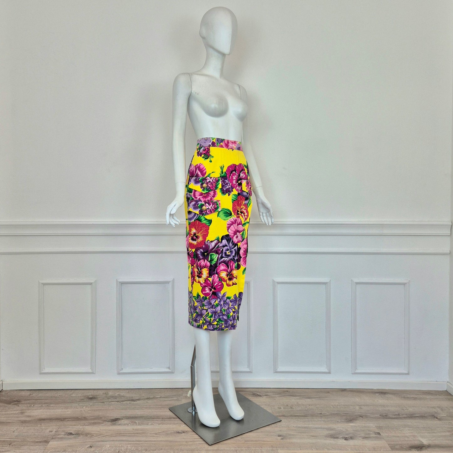 Versus Gianni Versace | Gonna stampa fiori con spacco